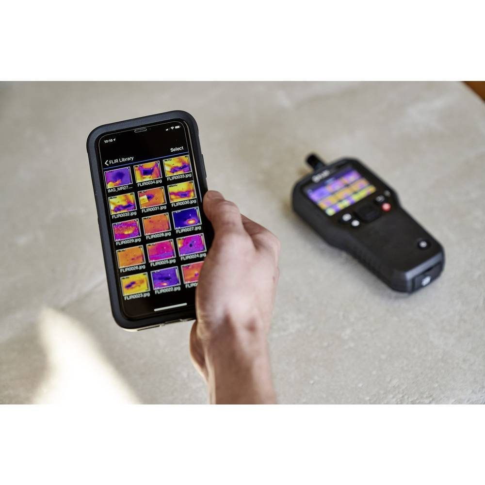 Flir Feuchtigkeitsmesser Gebäudeinspentionssystem MR277, integrierte Wärmebildkamera, Temperaturmessung, Berührungslose IR-Mess