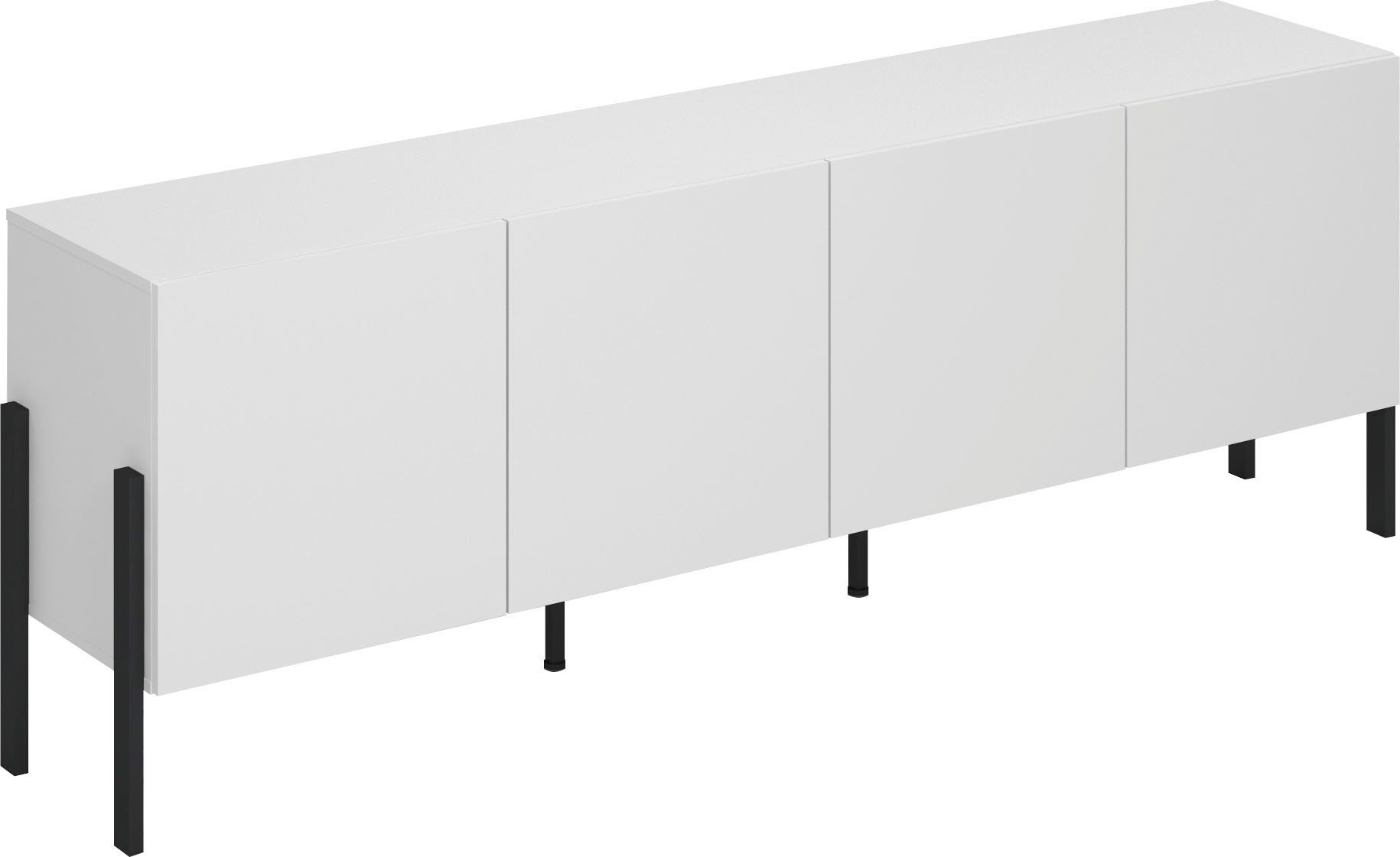 OTTO home Kommode Jukon,Breite 200 cm, moderne grifflose Kommode,4 Türen, Sideboard, Anrichte viel Stauraum, push-to-open-Funktion