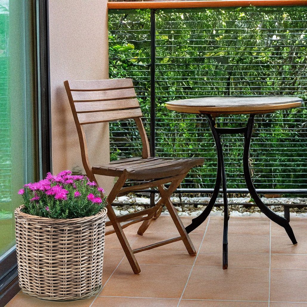 Kobolo Pflanzkübel Pflanzkorb DURO aus Rattan mit Folie ausgeschlagen (Korb günstig online kaufen