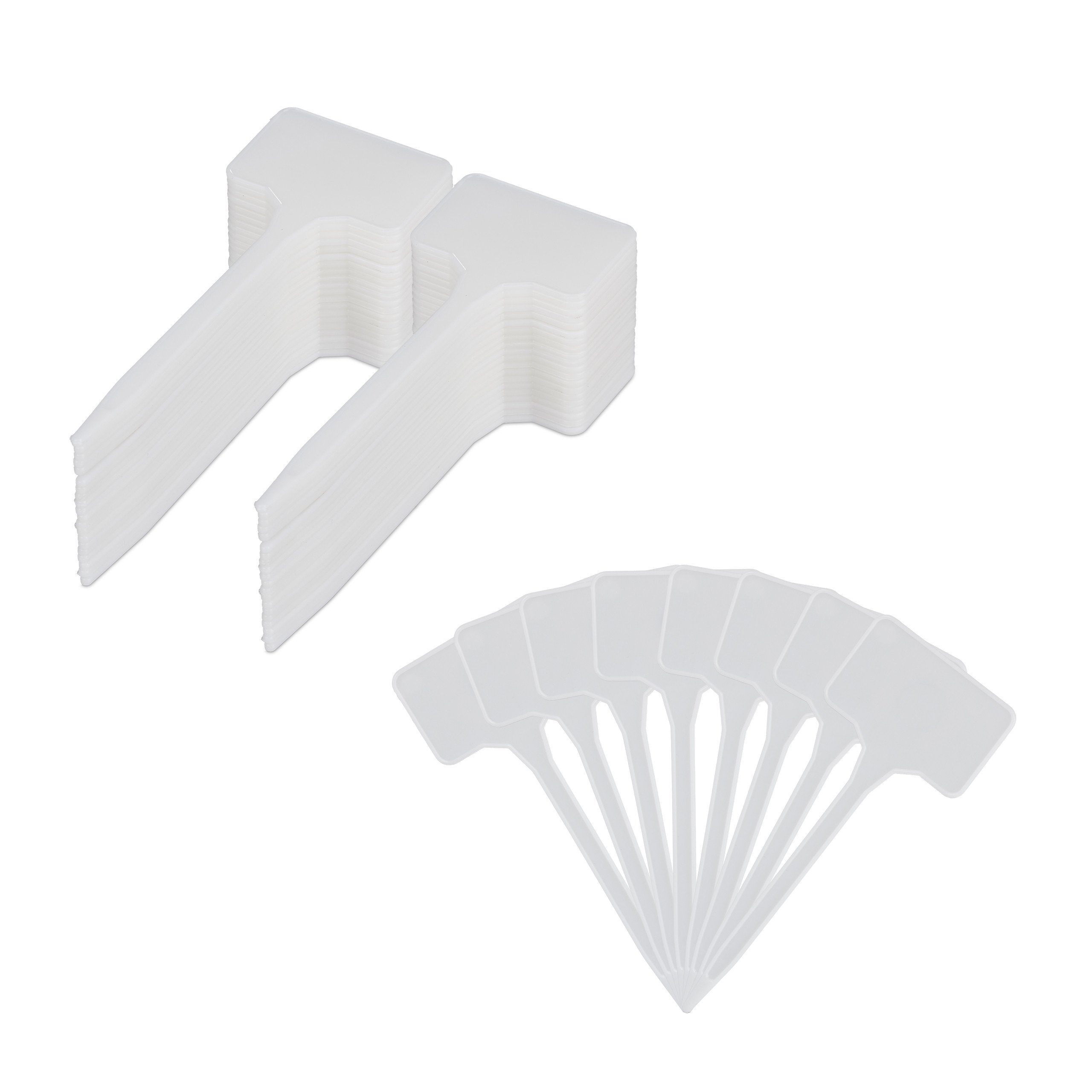 relaxdays Gartenstecker Pflanzenschilder 100 St. zum Beschriften günstig online kaufen