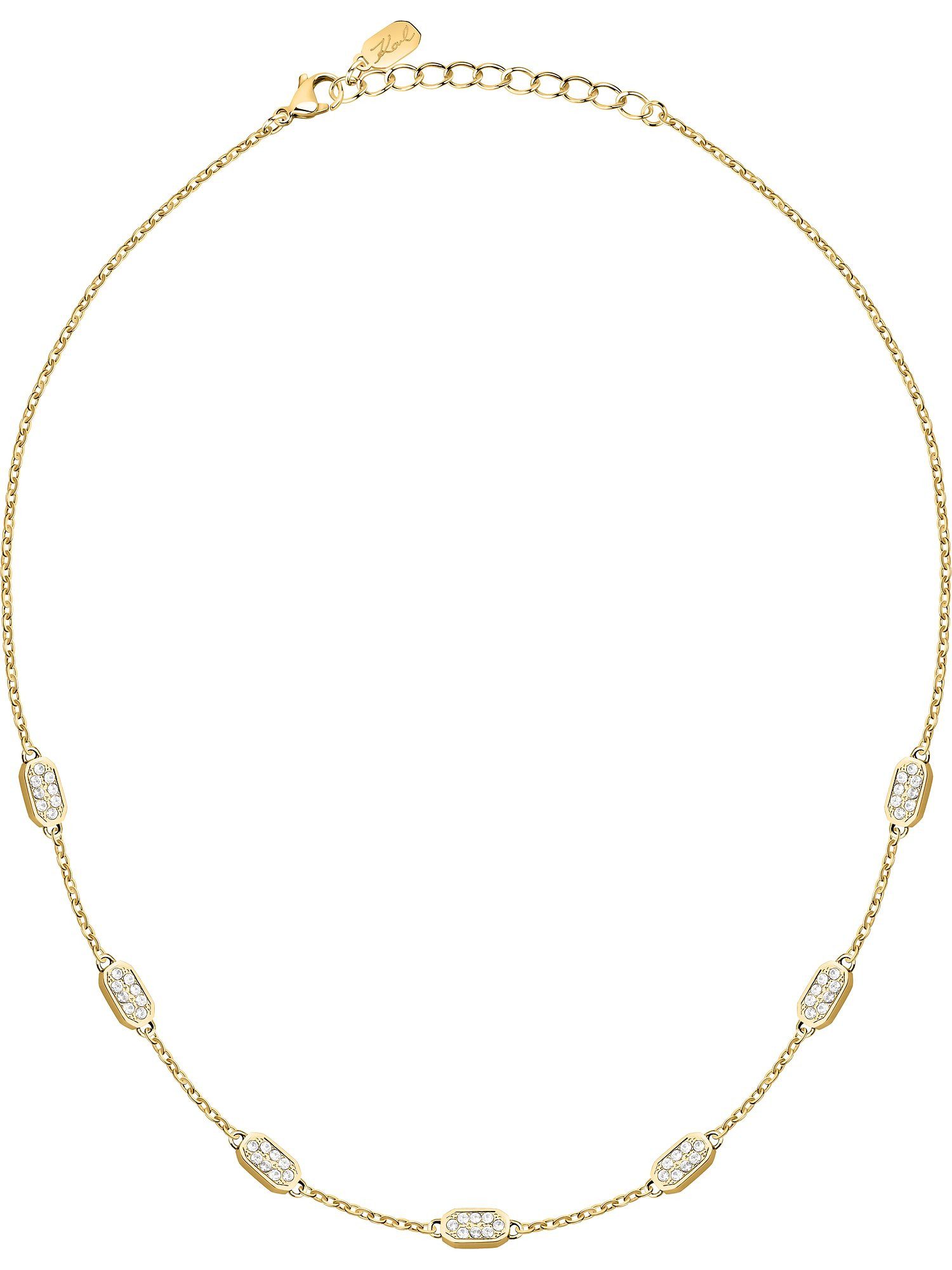 KARL LAGERFELD Collier Karl Lagerfeld Damen-Kette Edelstahl Kristall