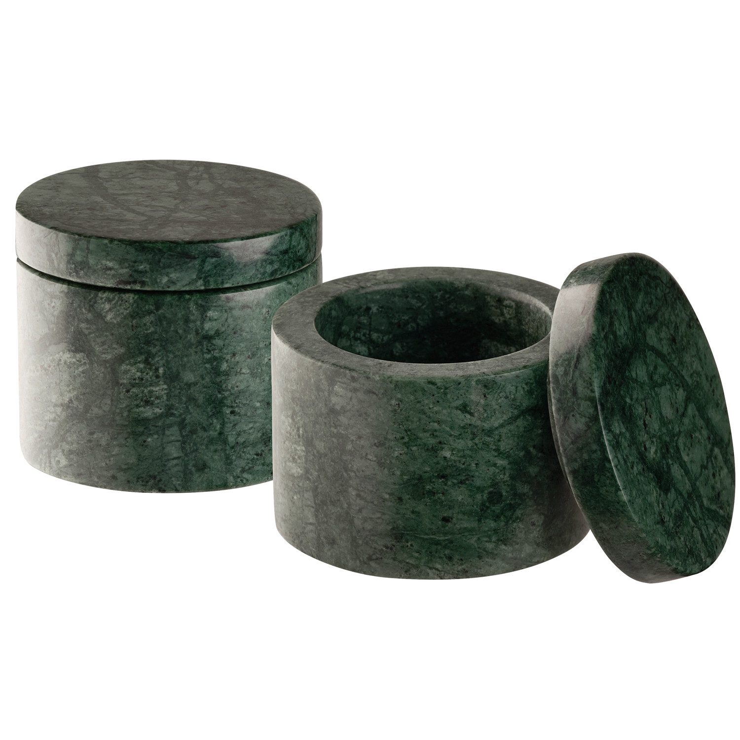 APS Butterdose 2er Set MINERA, Marmor, (Set, 2-tlg), Beton, Ø 6 cm, H: 5 cm, 40 ml, Unikat