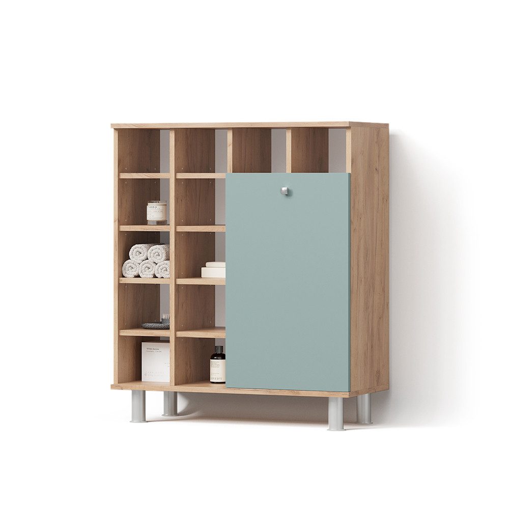Livinity® Wäscheschrank Fucino, Grün, 78.4 x 91.6 cm (1-St)