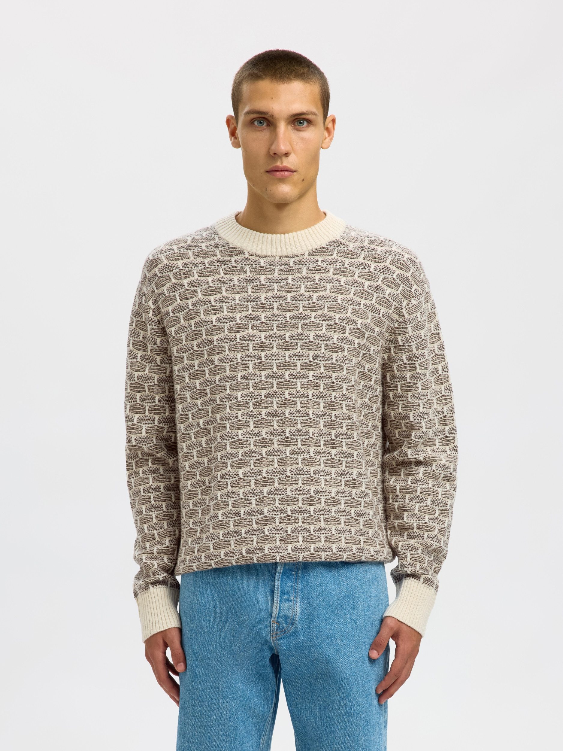 SELECTED HOMME Strickpullover SLHKEITH LS KNIT RELAXED CREW NECK günstig online kaufen