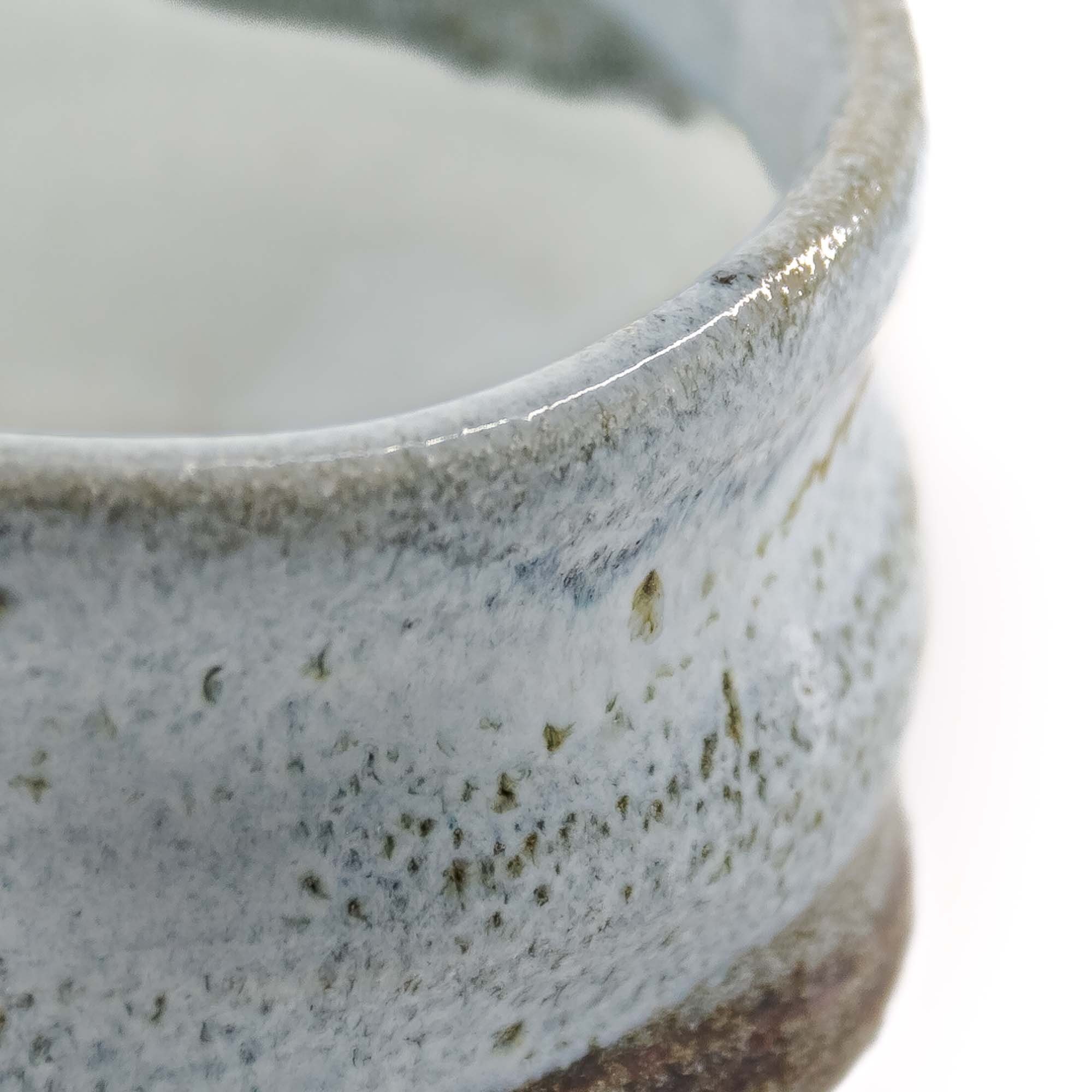 teayumi Schale AOSHINO-UNOFU Chawan Braun 470 Weiß Matcha-Schale Blau ml