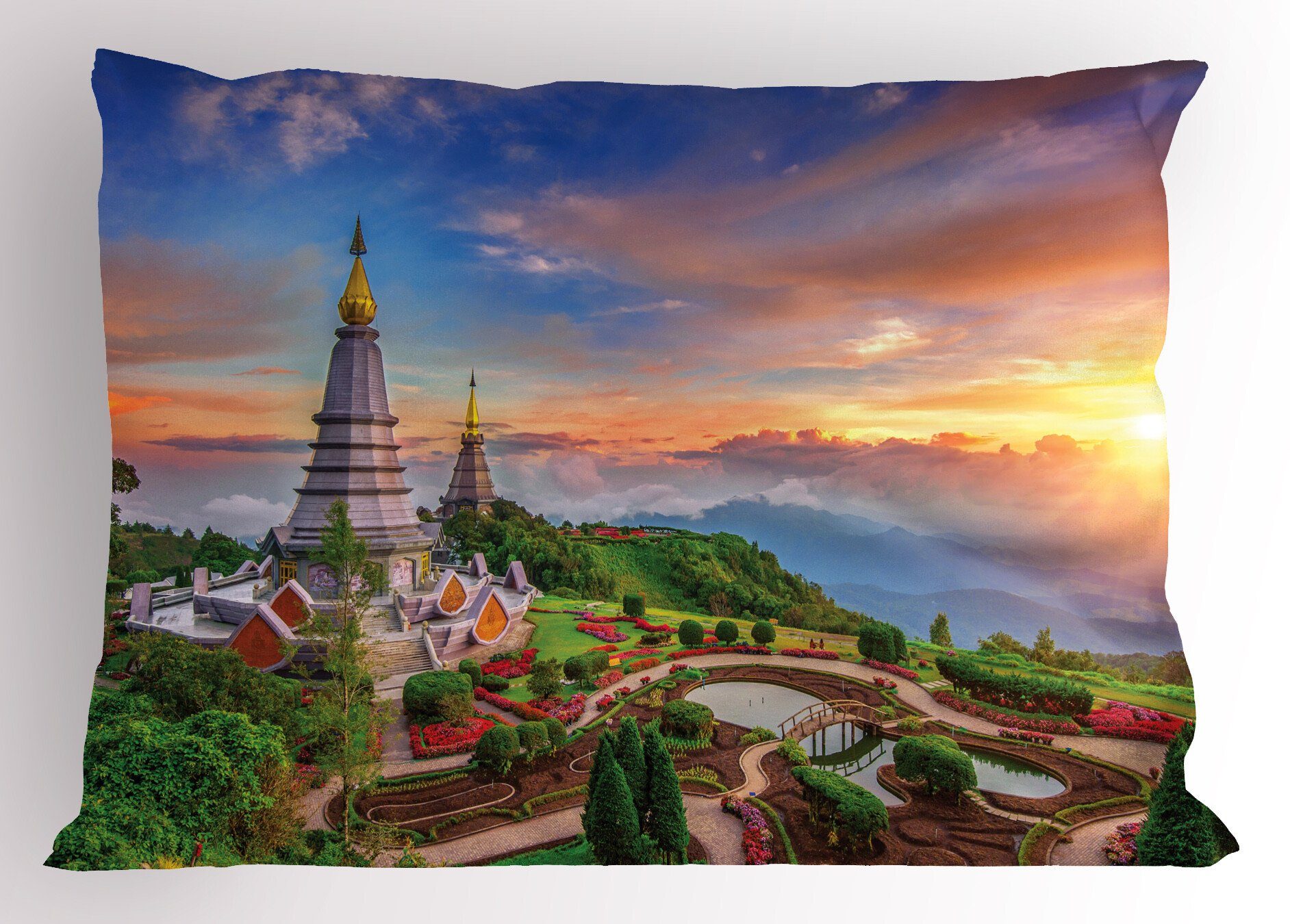 Kissenbezüge Dekorativer Standard King Size Gedruckter Kissenbezug, Abakuhaus (1 Stück), Landschaft Doi Inthanon Thailand