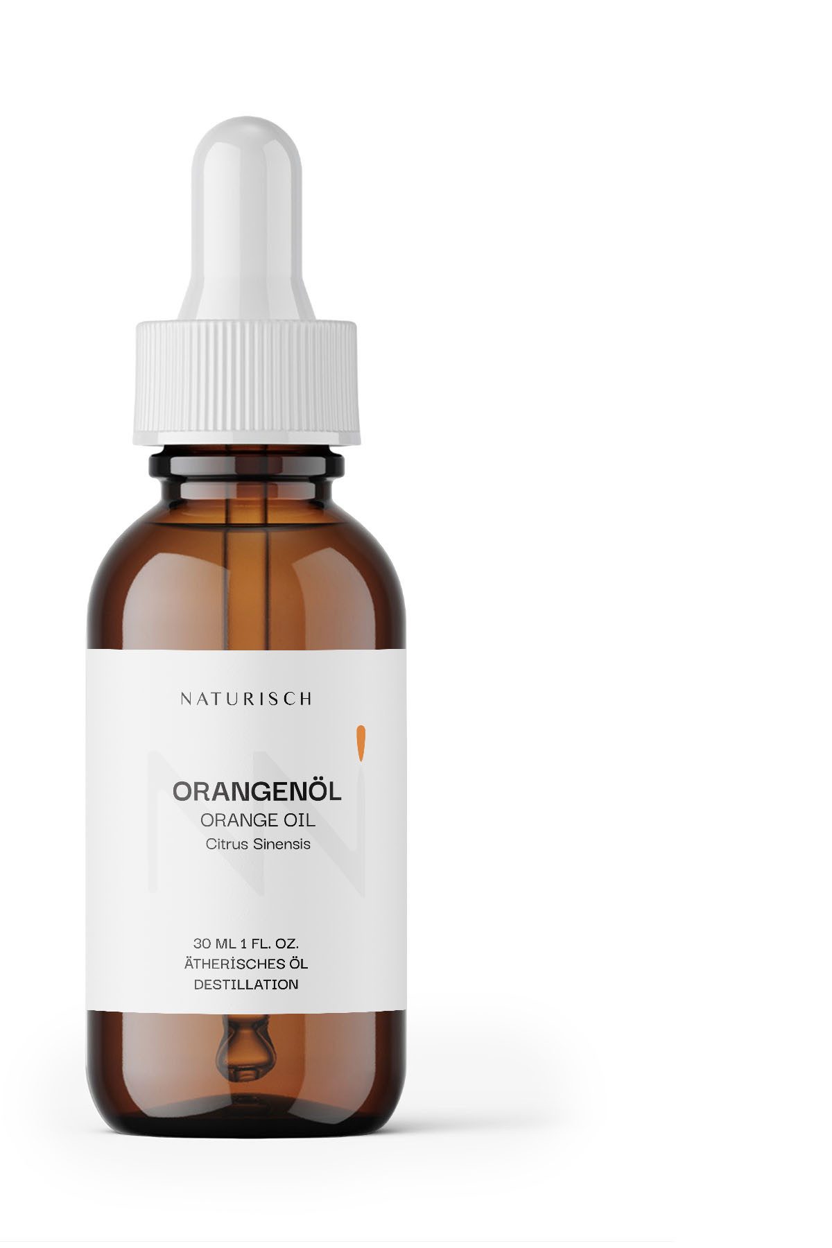 NATURISCH Körperöl Orangenöl – 100 % naturrein Ätherisches Öl destilliert, mit 30 ml Inhalt