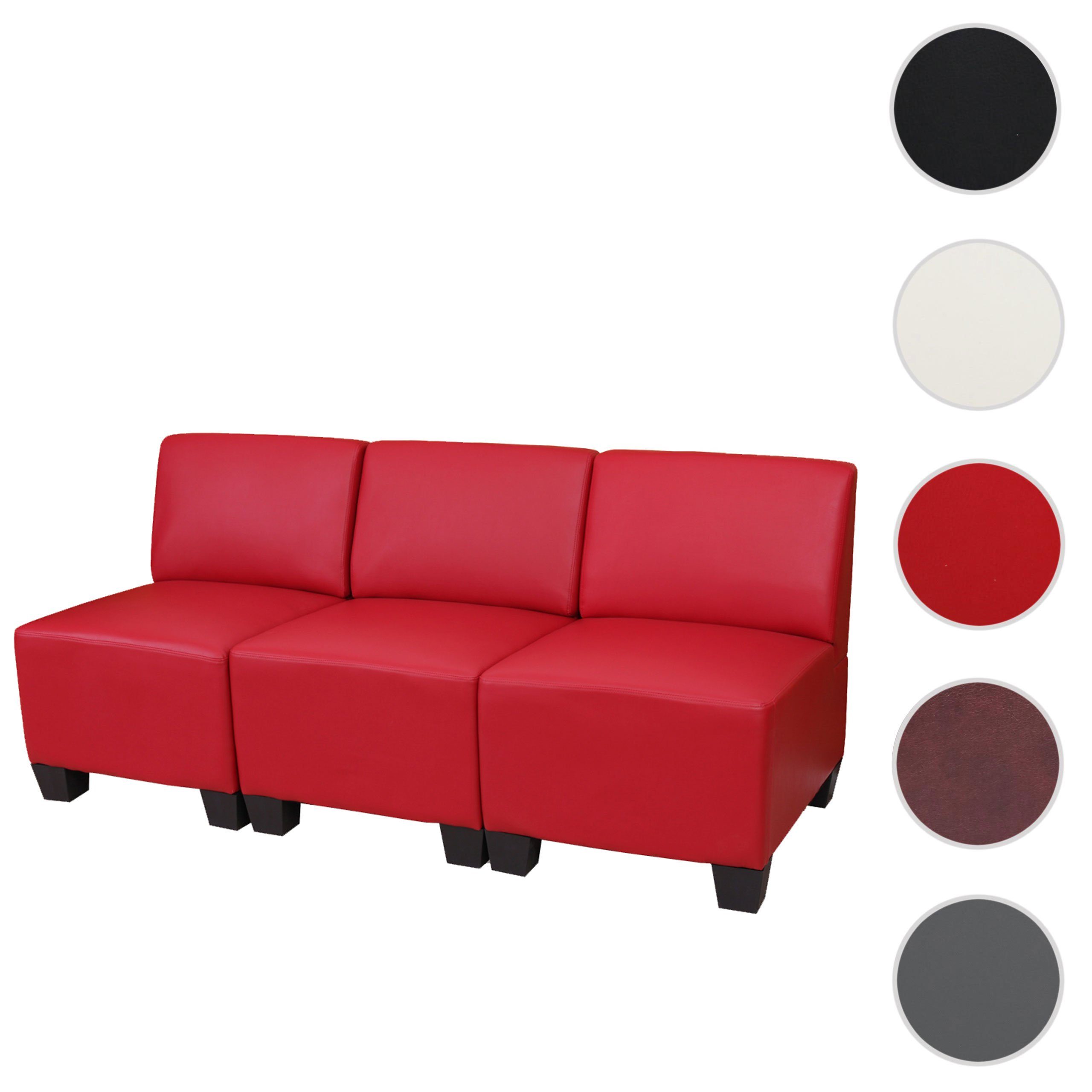 Set, rot Elementen der Polsterung, Lyon-Serie rot | bequeme weiteren Erweiterbar 3-Sitzer mit Moncalieri-3, MCW