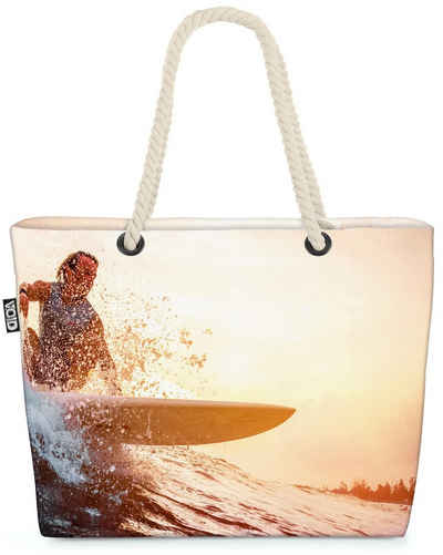 VOID Strandtasche (1-tlg), Surfer Wellen Beach Bag Surfen Urlaub Karibik Board Brett Ozean Reise Insel
