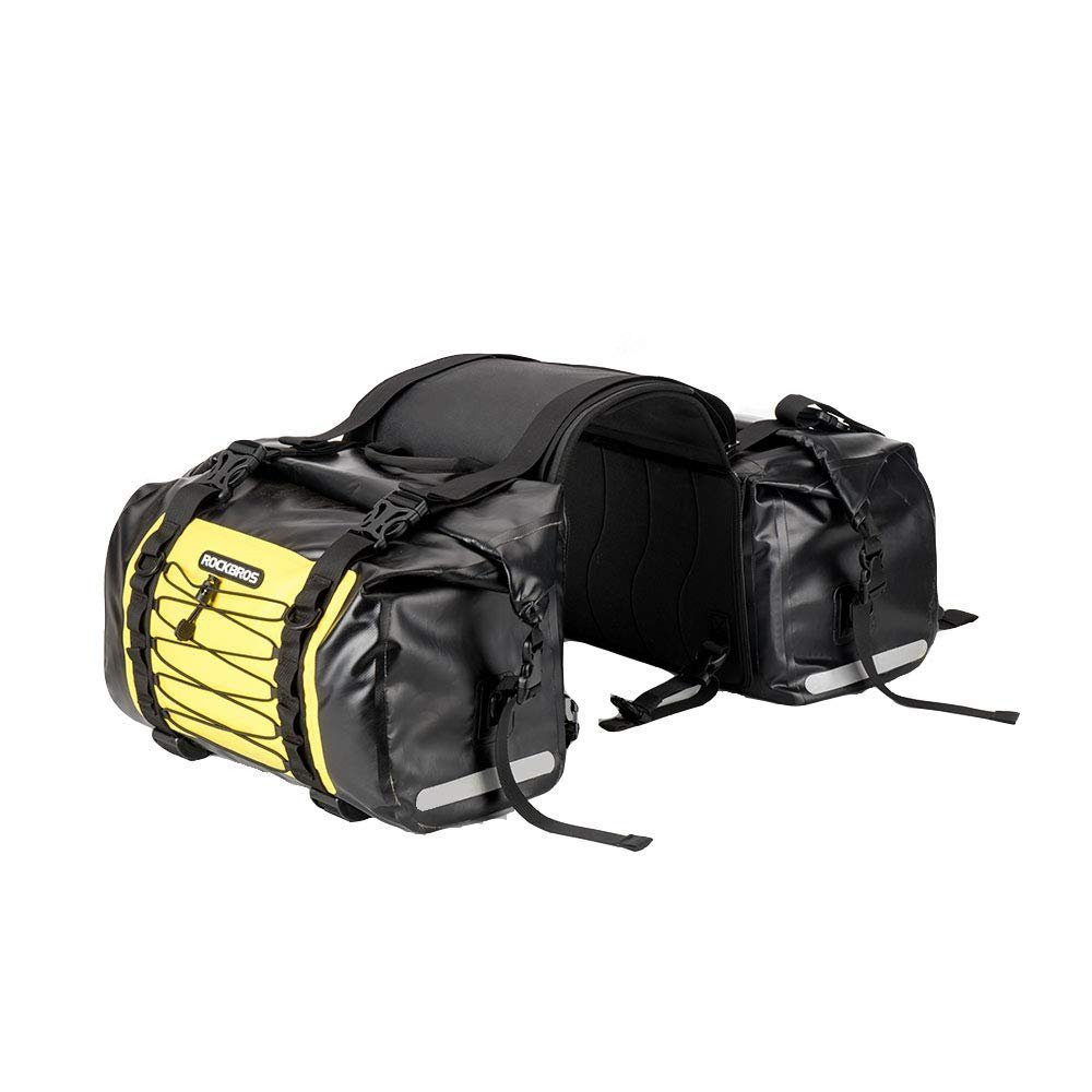 ROCKBROS Satteltasche, Doppel Gepäckträgertaschen (100% Wasserdicht Motorradtasche Ca.62L)