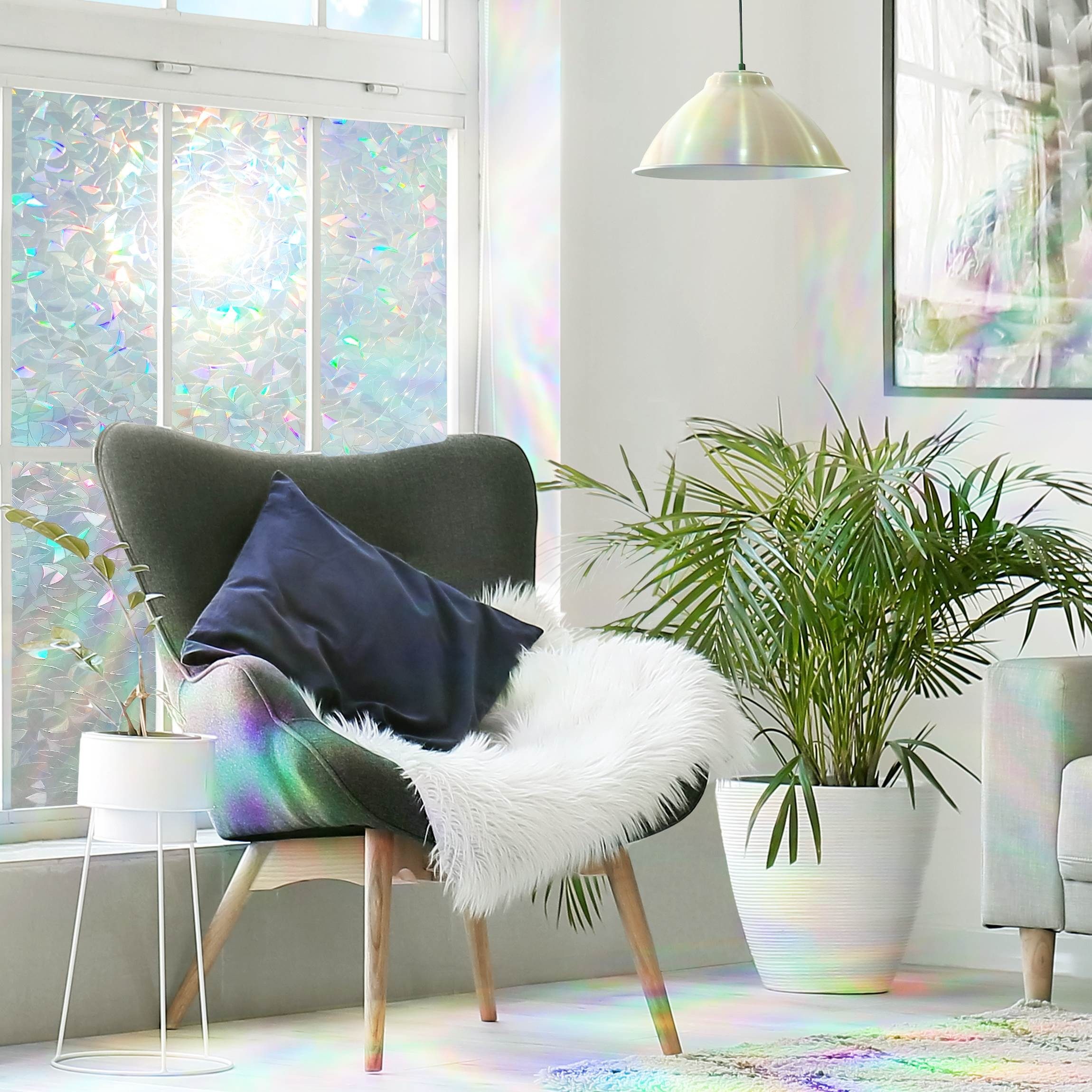 Bilderdepot24 Fensterfolie 3D Regenbogen Folie statisch haftend Fensterdeko, blickdicht, Innen Fenster Tür Balkontür Küche Badezimmer Wohnzimmer Schlafzimmer – Bild 5 von 5