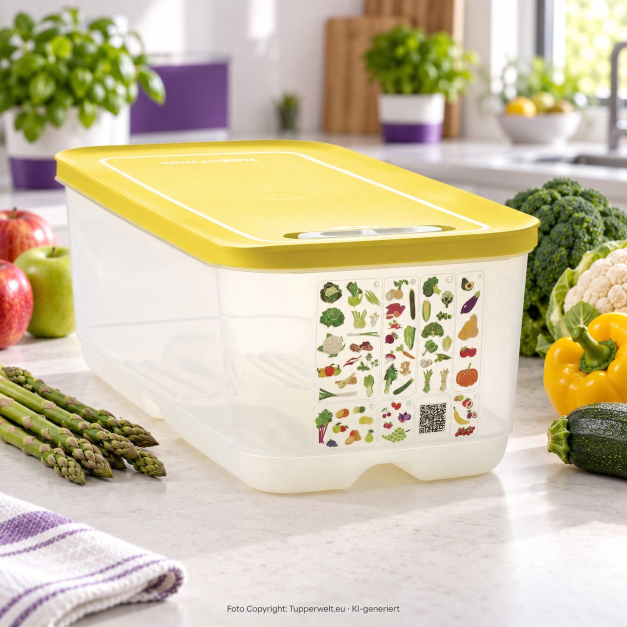 TUPPERWARE Vorratsdose Tupperware Klimaoase Behälter 6,1 L gelb