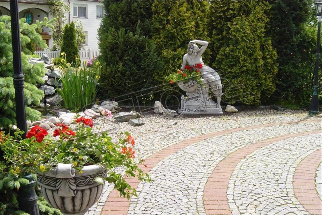 Topf JVmoebel Blumen Garten Blumenkästen Blumentopf Statue Skulptur Blumentöpfe Kübel