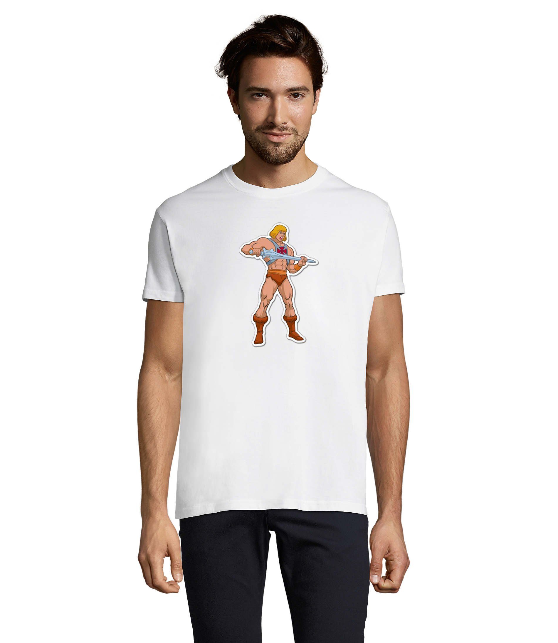 Blondie & Brownie T-Shirt Herren He-Man MotU Masters of The Universe Weiß