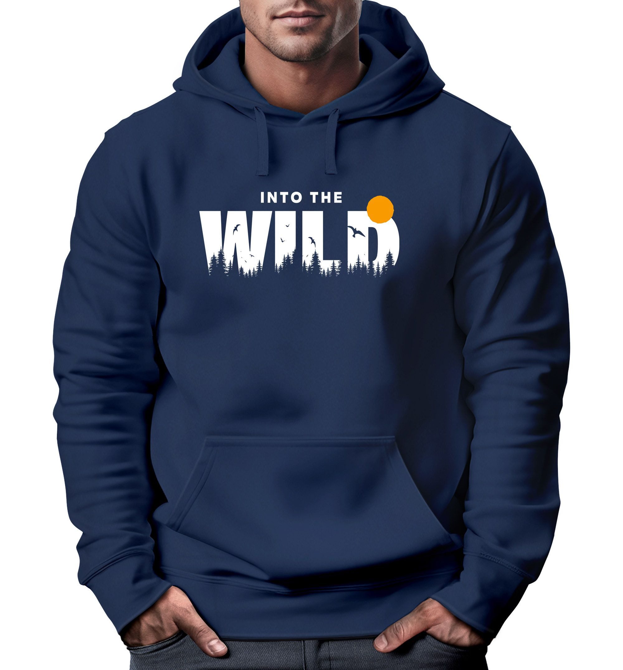 Neverless Hoodie Hoodie Herren Brustprint Bedruckt günstig online kaufen