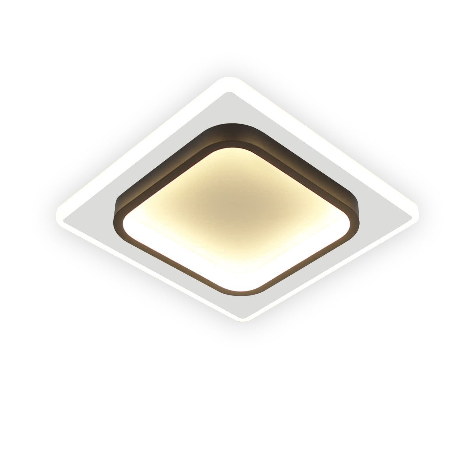 Nettlife LED Deckenleuchte Schwarz Eckig 23W/20W günstig online kaufen