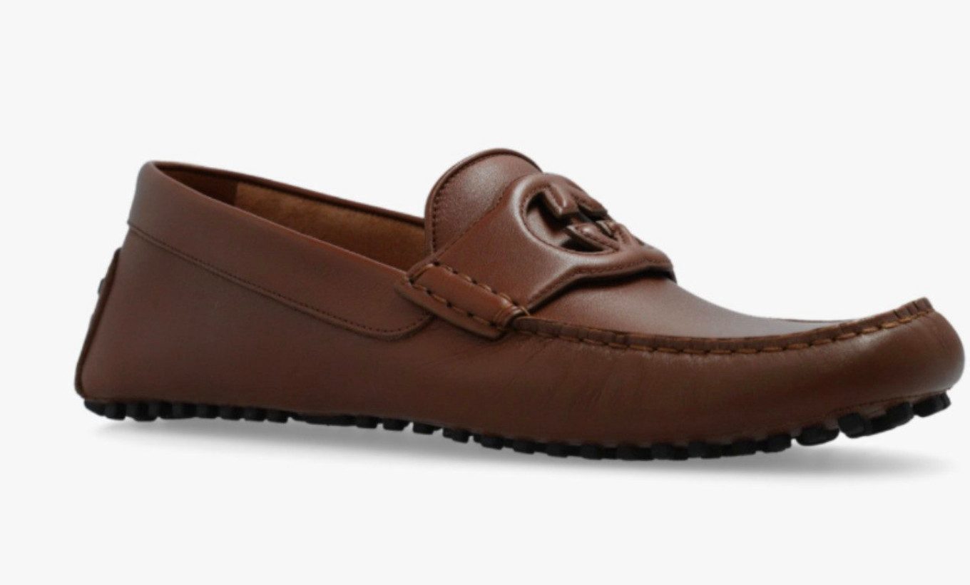 GUCCI Mokassins Loafers Schuhe GG Interlocking G Driver Slippers Sneakers Mokassin Moccasins mit Interlocking G-Logo