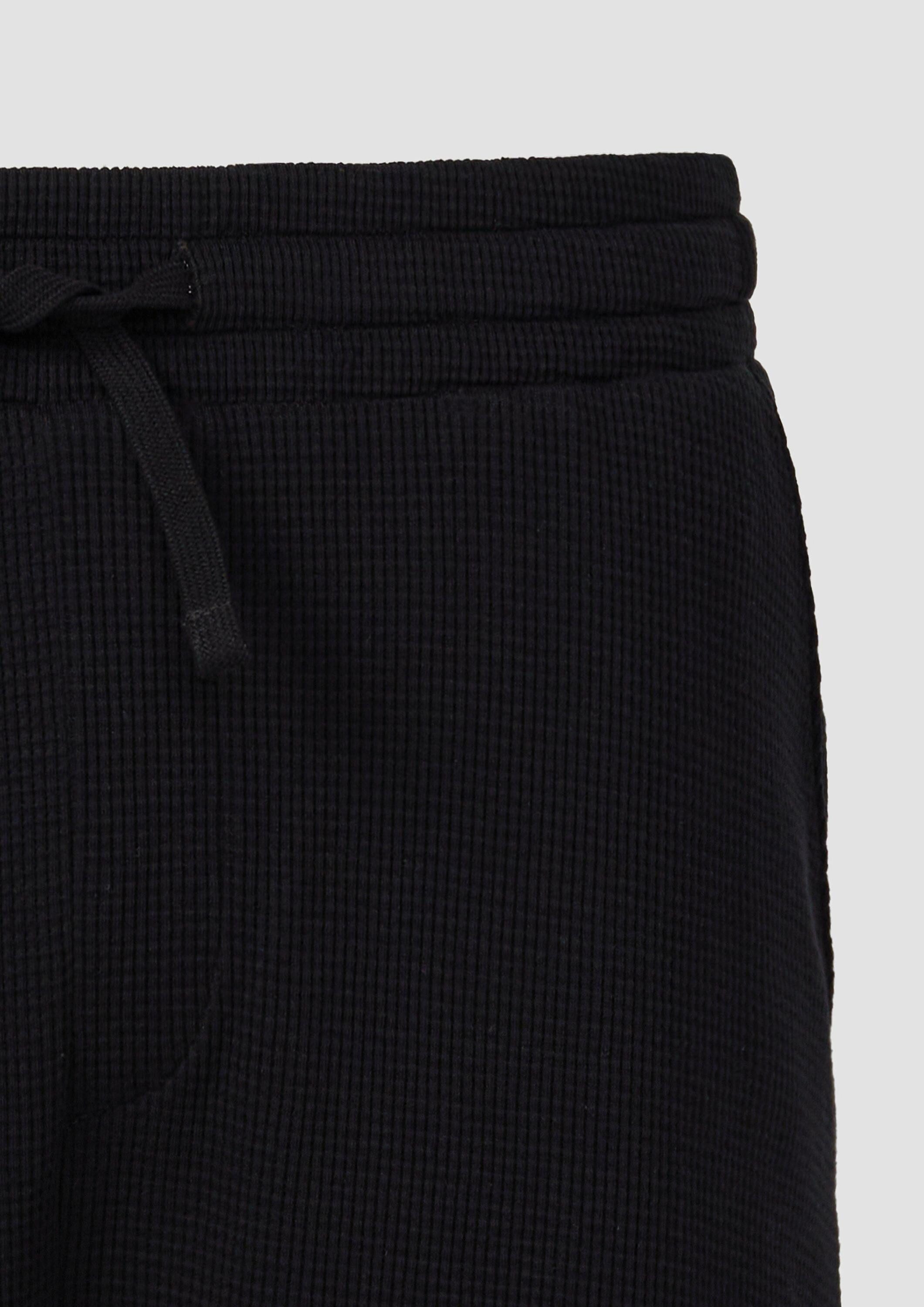 QS Shorts Hose Jogpants aus Waffelpiqué