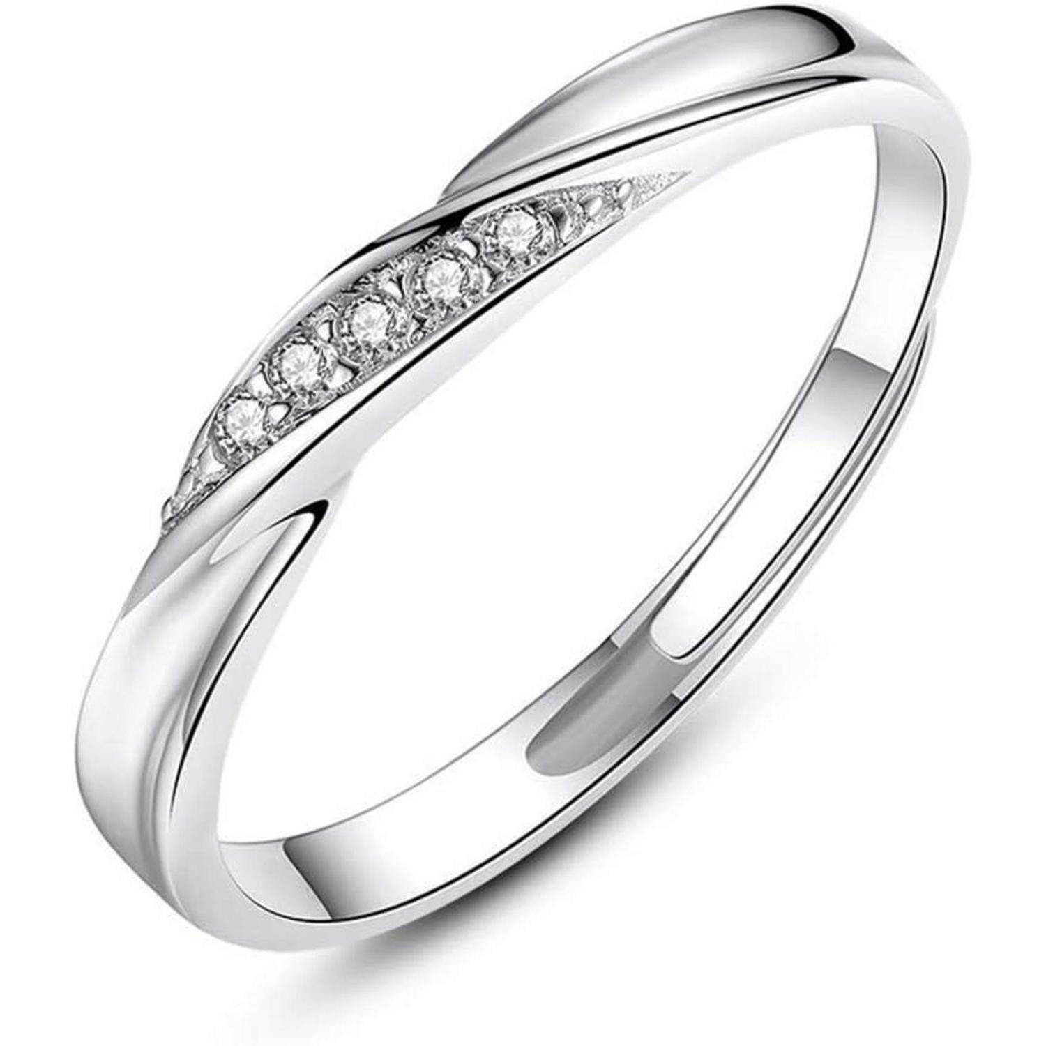 Trauring Trauringe Partnerringe Verstellbar 925 Silber Silber - Damen Ring