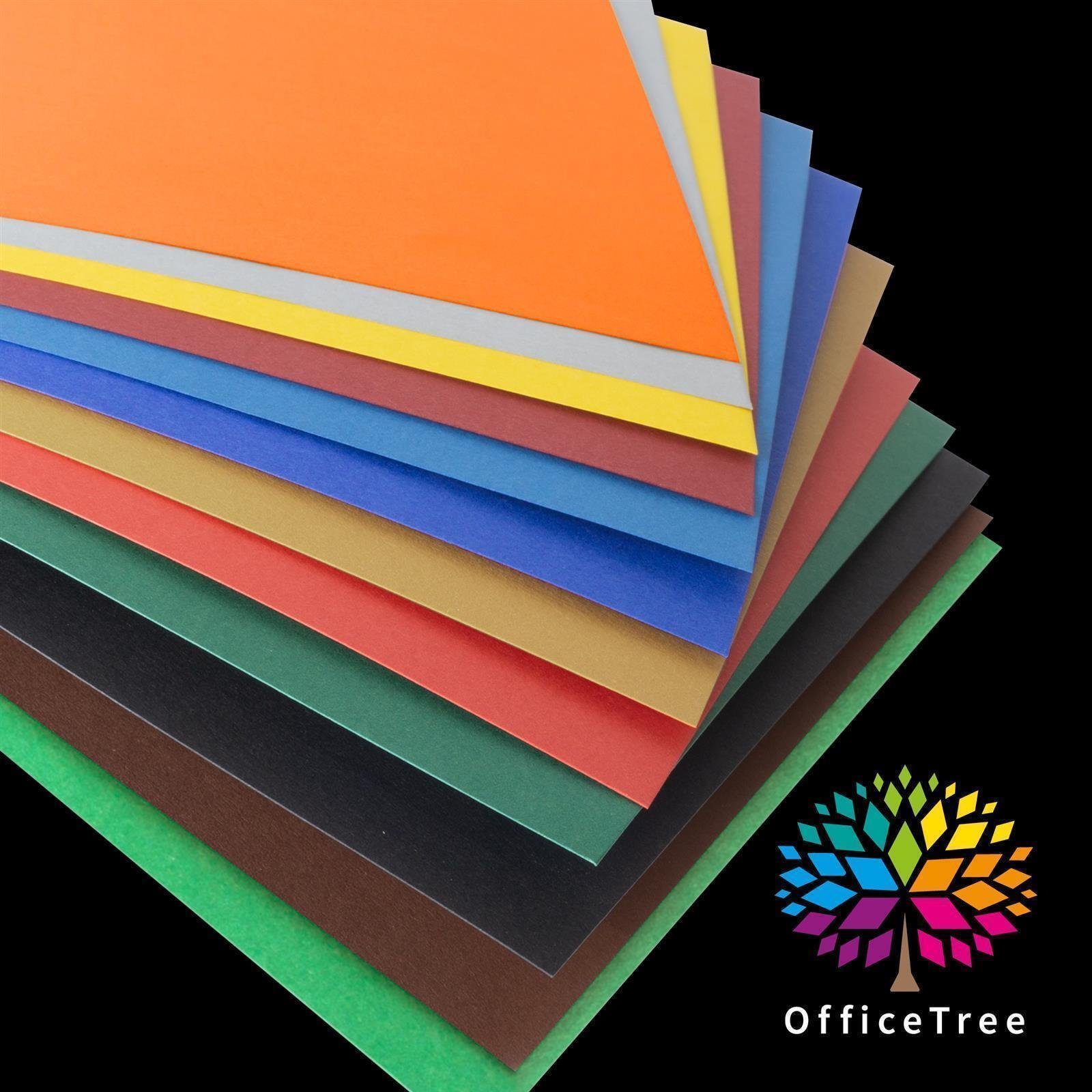 OfficeTree Transparentpapier 104 130g/m Tonpapier Bastelpapier Basteln Gestalten zum Blatt und A4 bunt