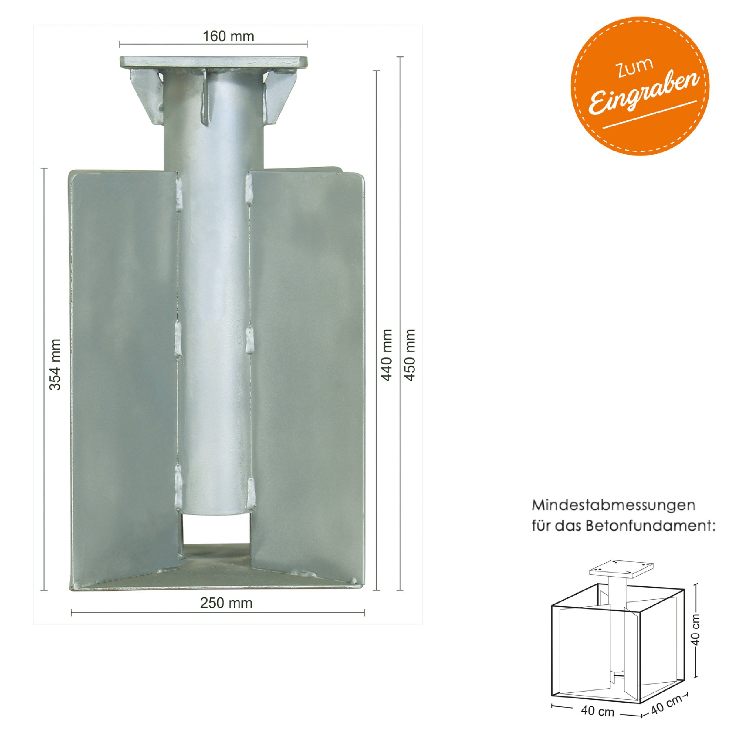 Schneider Schirme Sonnenschirm Schneider Universal Bodenanker Befestigung  für Sonnenschirme