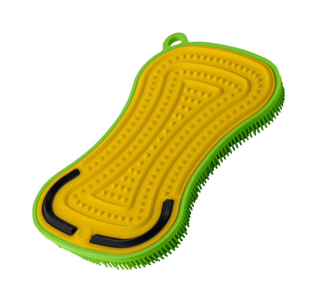 Kochblume Reinigungsbürste Scrubby Plus, Farbe: limette/lila, Flaschen, Vasen, Teller, Geschirr, Besteck, Babyflasche, Karaffen, (1-tlg., 1x Scrubby), Premium-Silikon & BPA frei, hitzebeständig, spülmaschinenfest