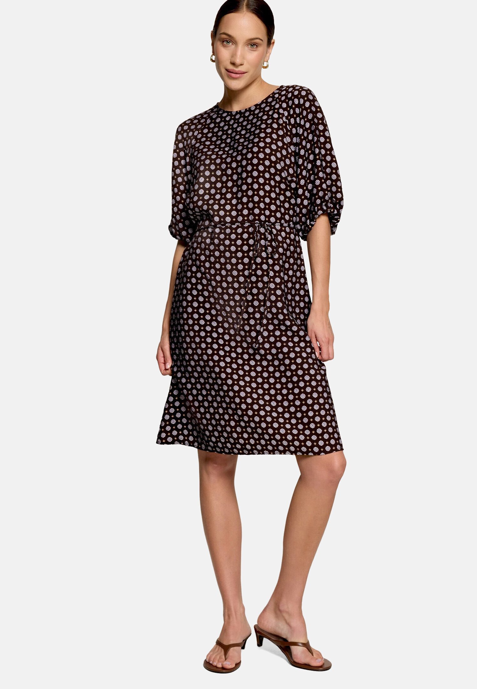 Zero Druckkleid Damen mit Bindegürtel Material