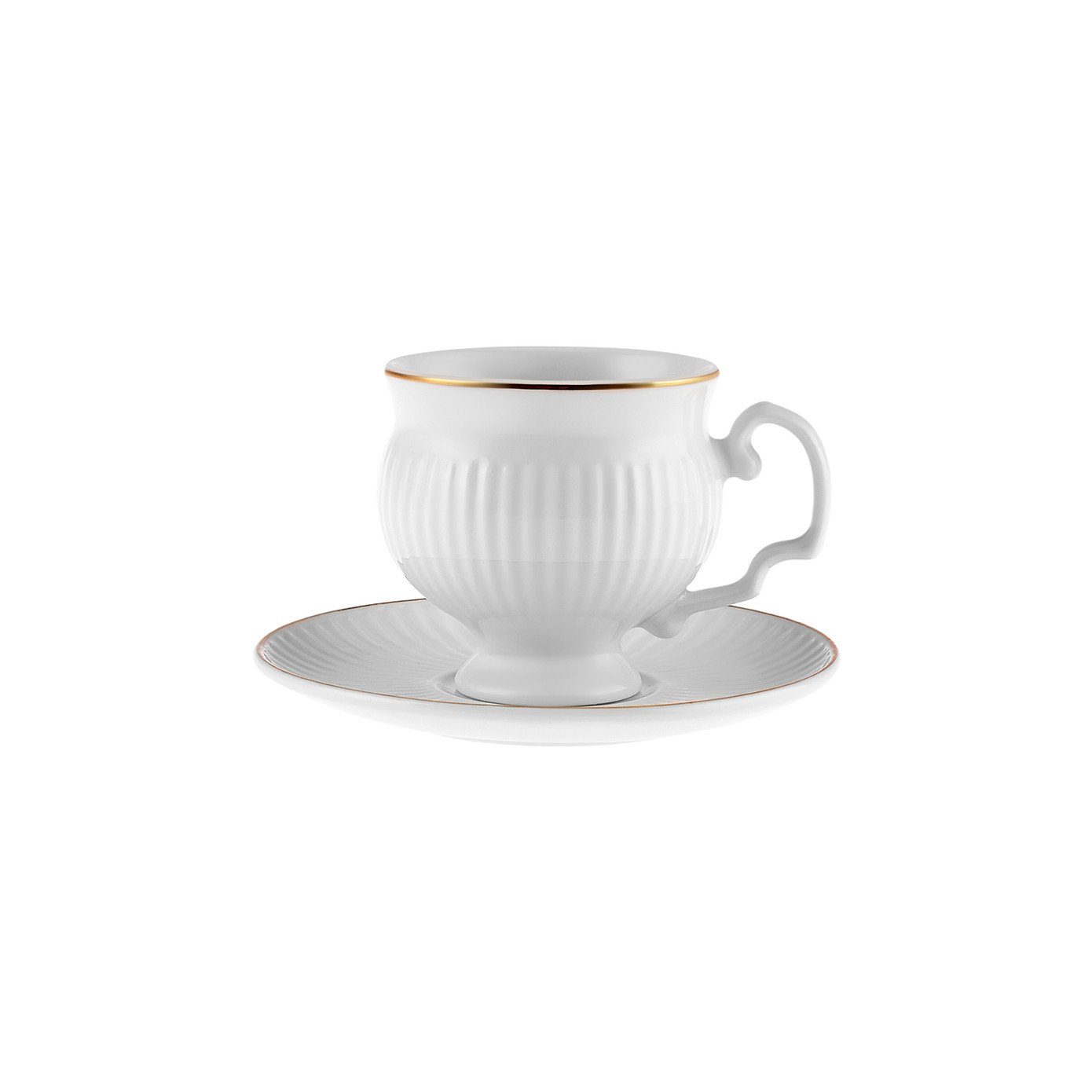 Karaca Kaffeeservice Malta 6 Personen Kaffeetassen-Set 100 ml - Stilvolle Porzellan – Bild 4 von 5