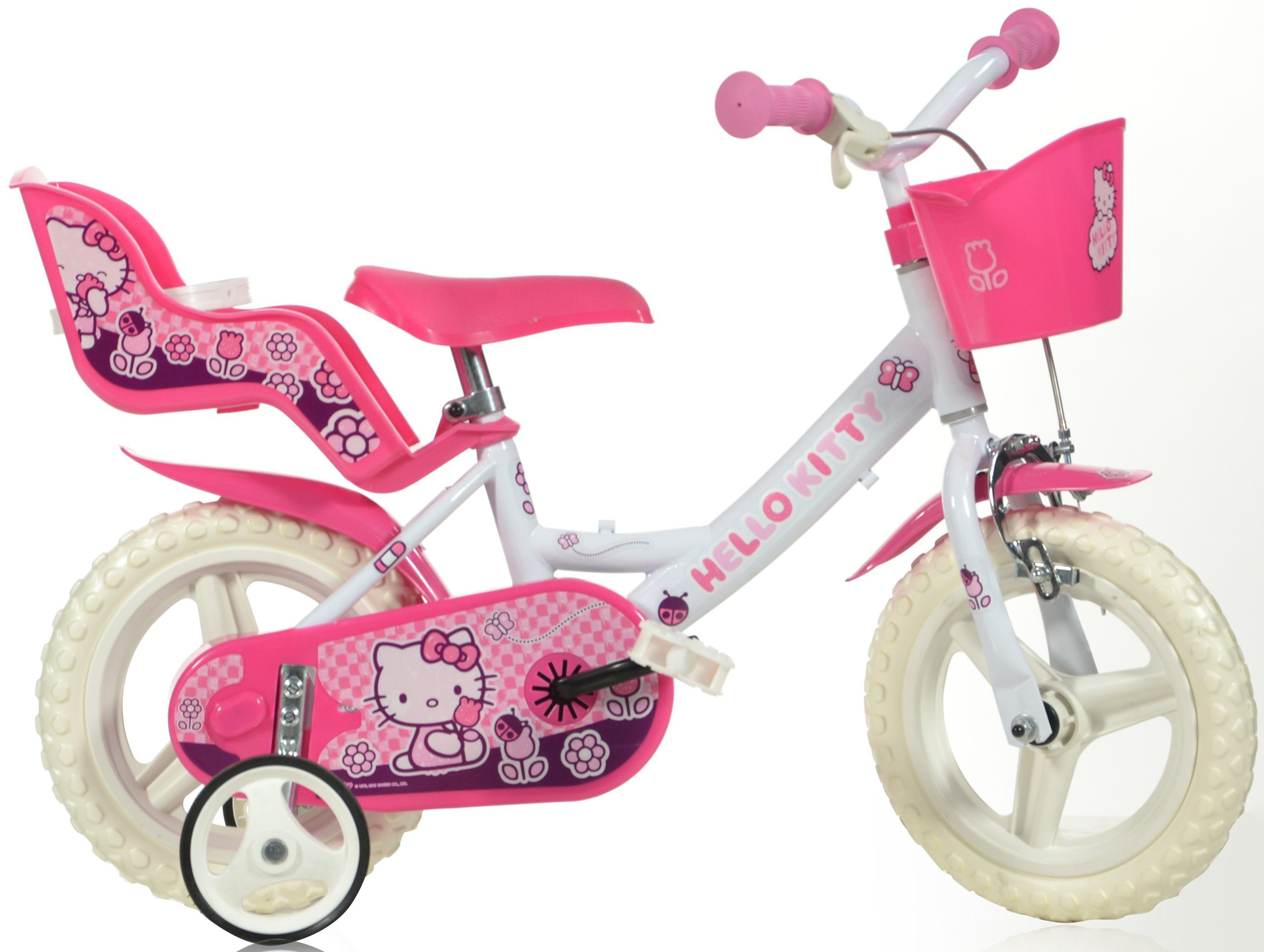 Hello Kitty 12 Zoll Kinderfahrrad Hello Kitty Original Lizenz Kinderrad Fahrrad Spielrad 