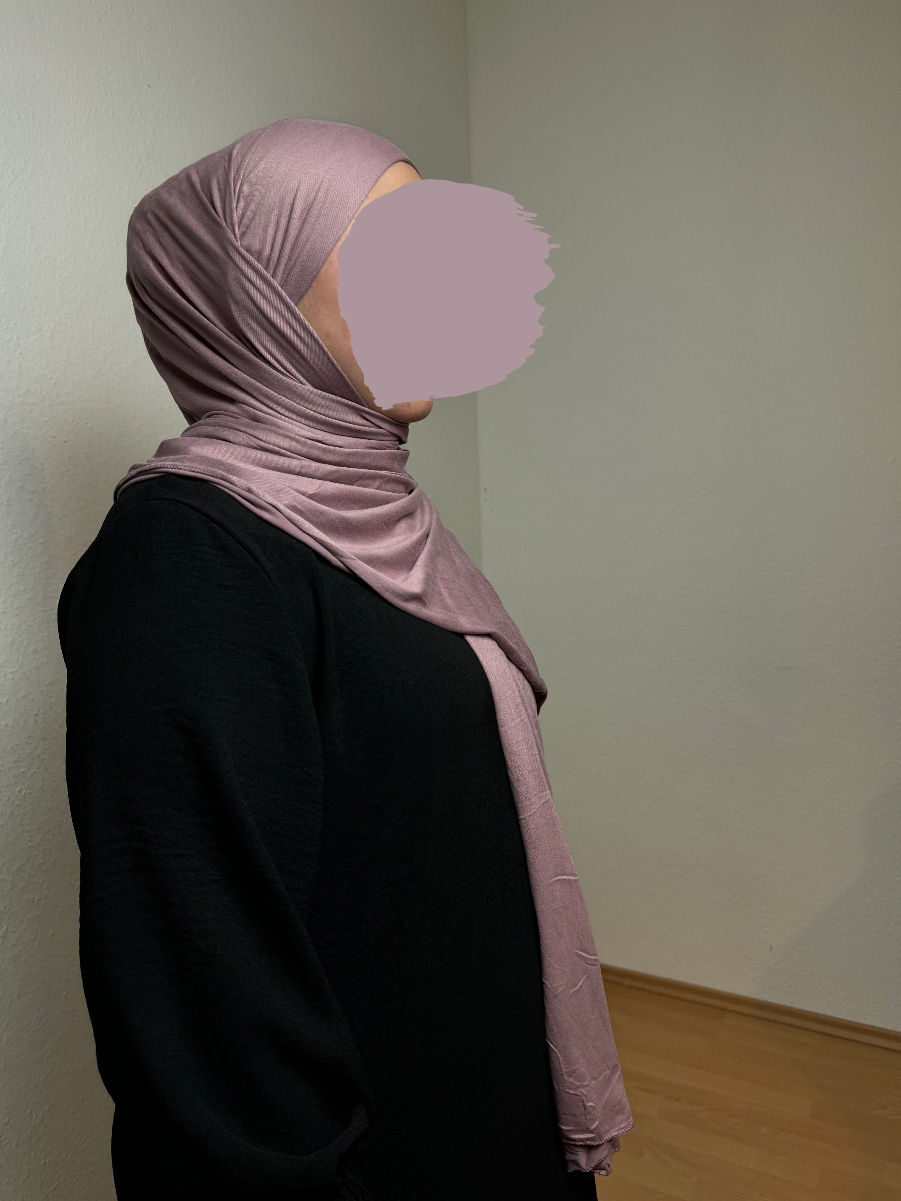 HIJABIFY Hijab Easy Hijab mit integrierter unter Tuch (antirutsch) Jersey-Stoff 2 in 1 Hijab/ Hidschab/ Kopftuch Alt Rosa