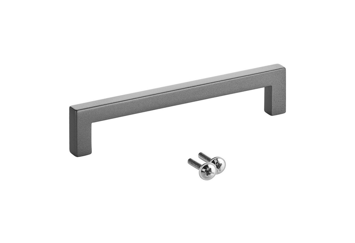 SO-TECH® Möbelgriff Bügelgriff SquareLine, Titanoptik, Lochabstand 128 mm (1-St), 1 Stück inkl. Schrauben