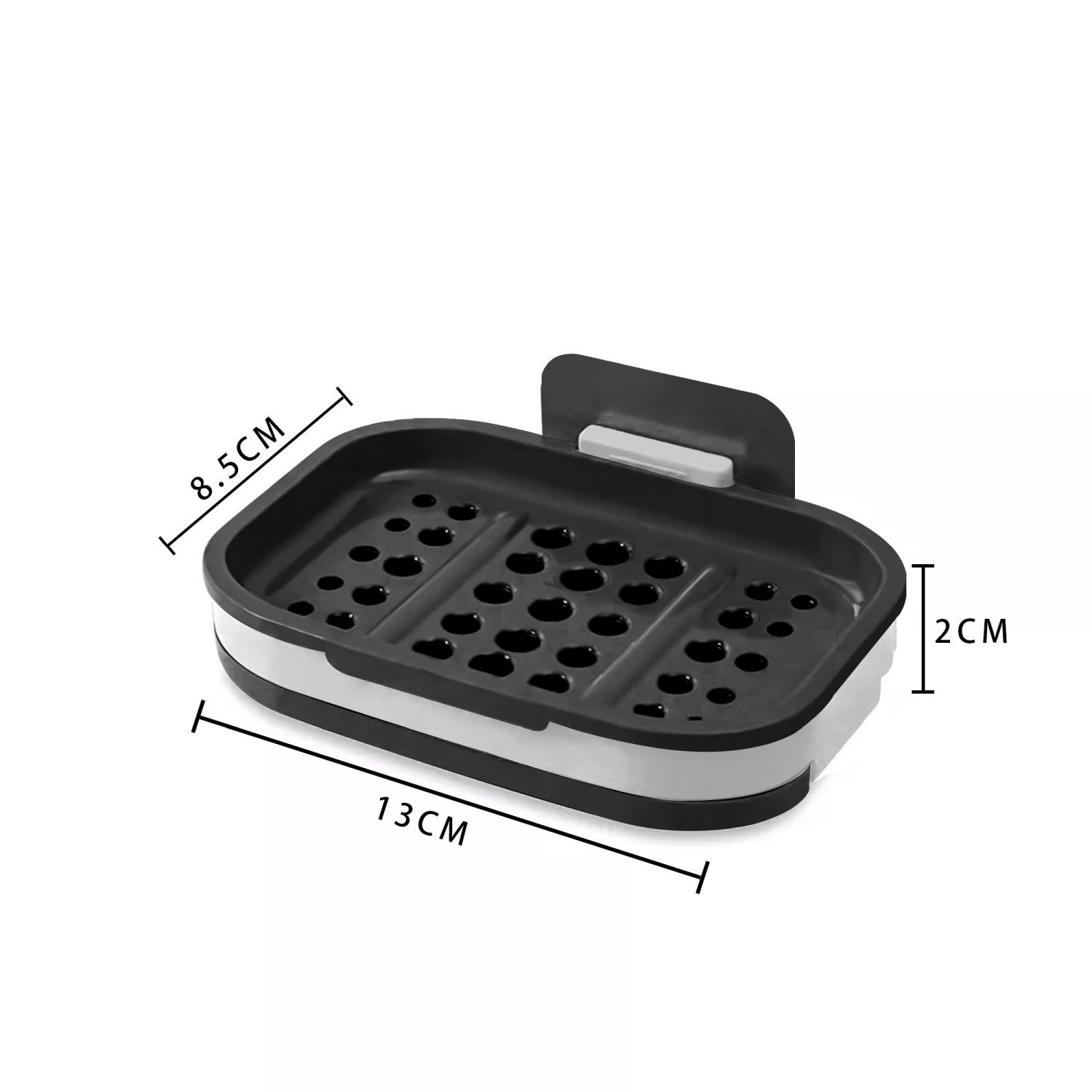 Intirilife Seifenschale, Breite: 13 cm, Seifenschale 13 x 9 x 2 cm in Grau, günstig online kaufen