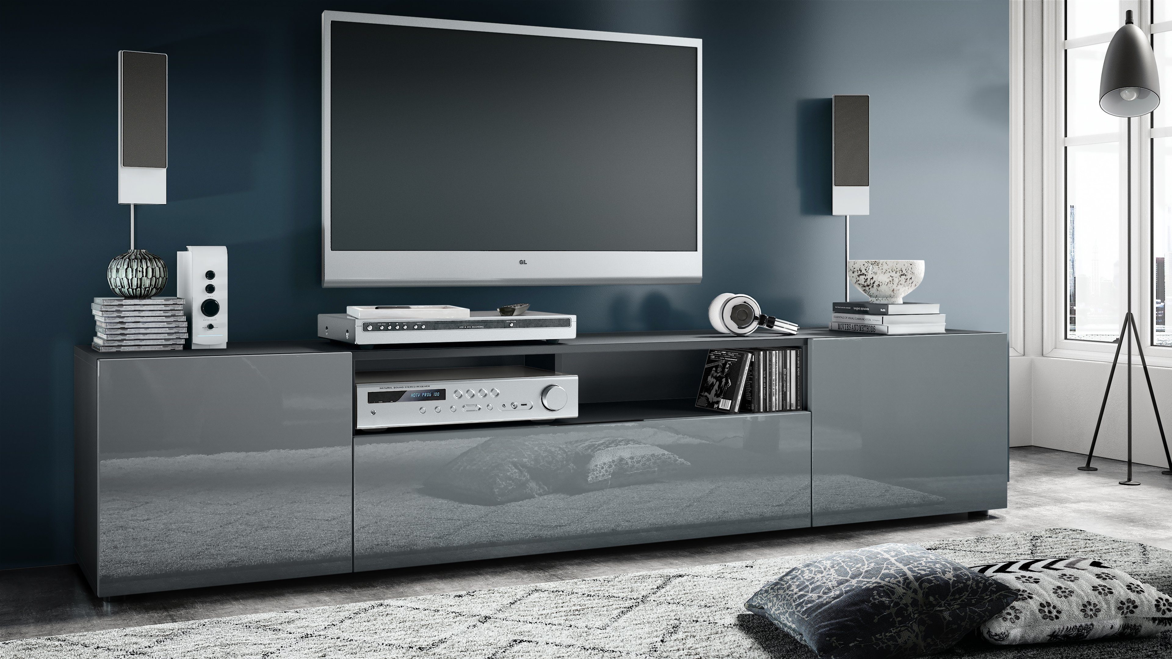 Vladon Lowboard Mogan (TV-Kommode, mit 2 günstig online kaufen