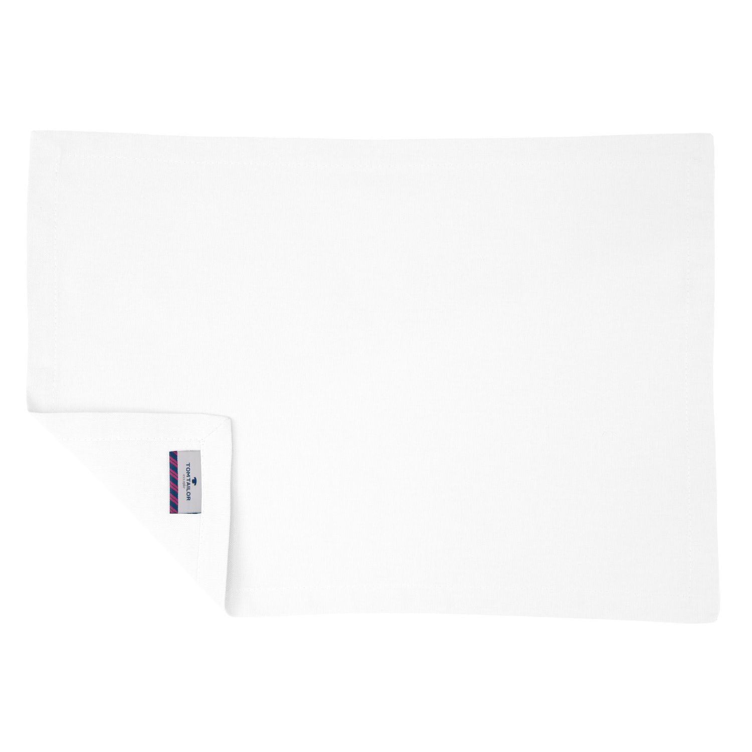 TOM TAILOR Platzset DOVE Tisch Set, (Spar-Set, 6-St), 35 x 50 cm in Weiß