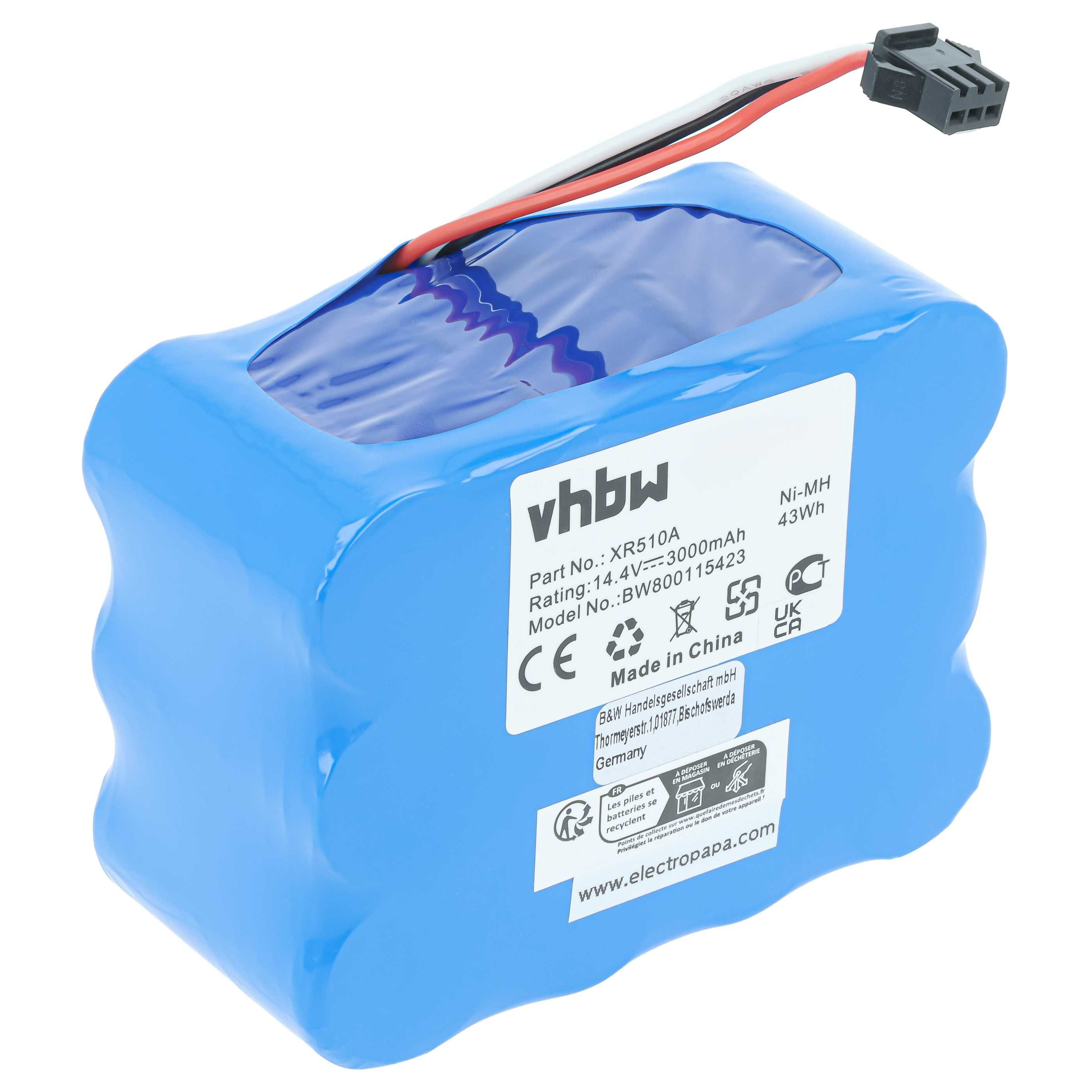 vhbw passend für MyGenie XR210 Staubsauger / Akku-Staubsauger Staubsauger-Akku Akku NiMH 3000 mAh (14,4 V, 1 St), Leistungsfähiger Austausch-Akku für Ihren Saugroboter