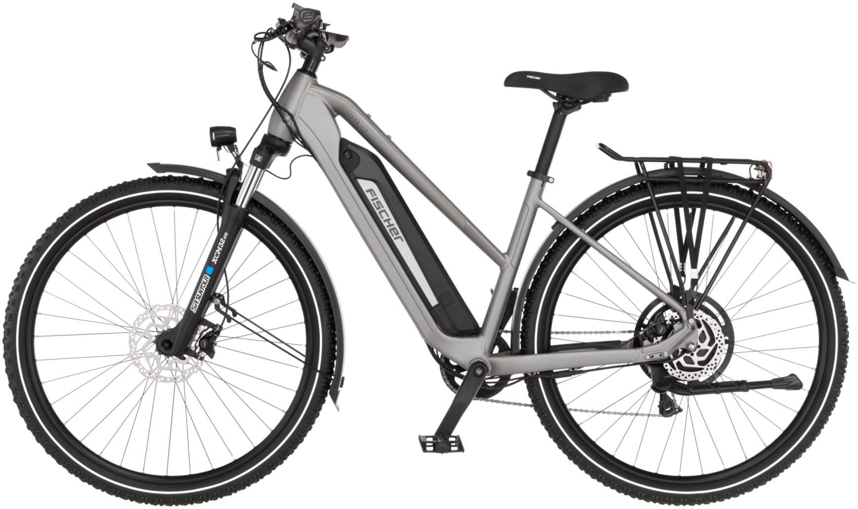FISCHER Fahrrad E-Bike ATB TERRA 2.2 688 ACTIVE, 8 Gang Shimano ACERA Schaltwerk, Heckmotor, 688 Wh, (mit Akku-Ladegerät, mit Werkzeug), Pedelec, Elektrofahrrad für Damen und Herren