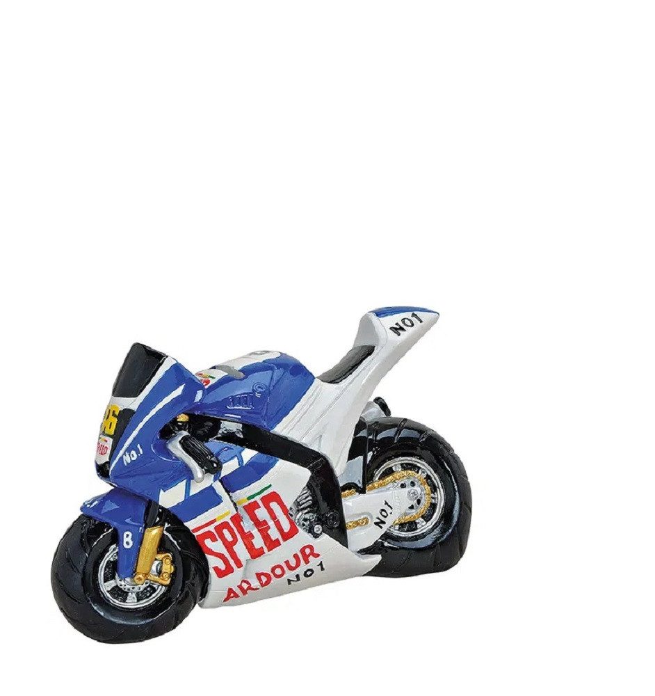 Wurm Spardose Spardose Motorrad Poly B18 x T7 x H14 cm blau