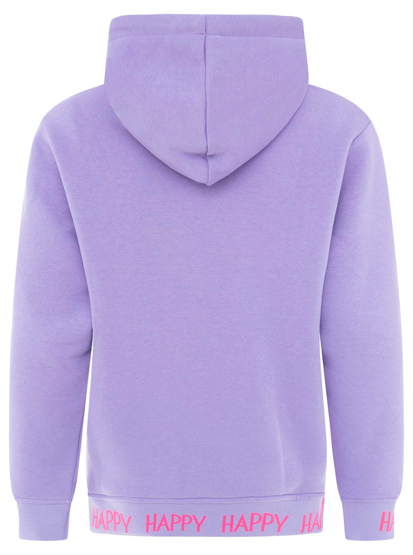 Zwillingsherz Hoodie "Always Positive" Kapuze, Stickerei, Fronttasche, Bündchen-Schriftzug, Langarm – Bild 4 von 5