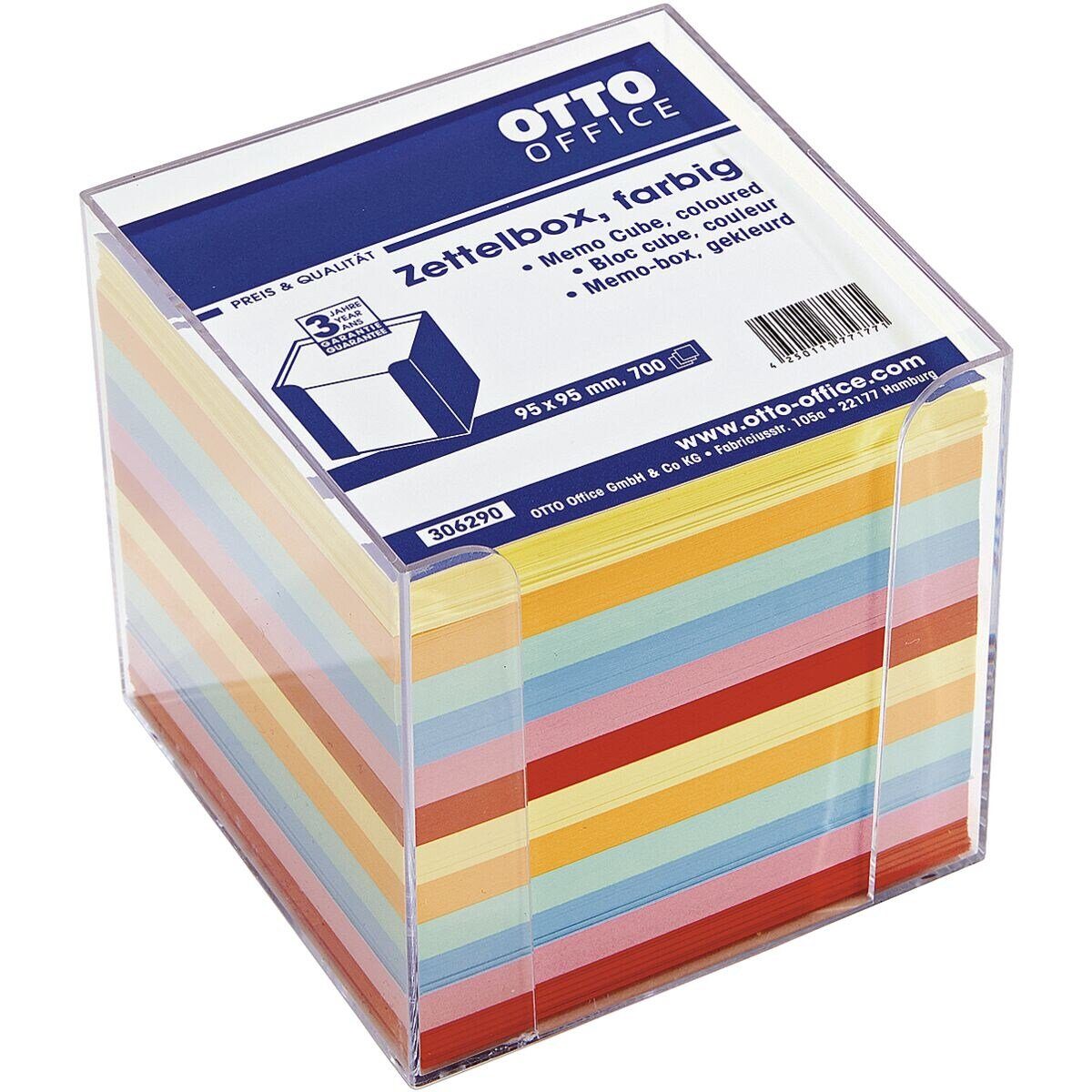 Otto Office Notizzettel, Zettelbox für Papiergröße 90x90 mm, inkl. 700 Blatt