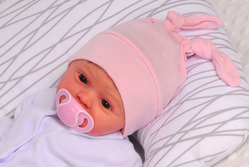La Bortini Erstlingsmütze Mütze Babymütze Knotenmütze ab 0 Mon 34-48 cm für Baby und Kinder