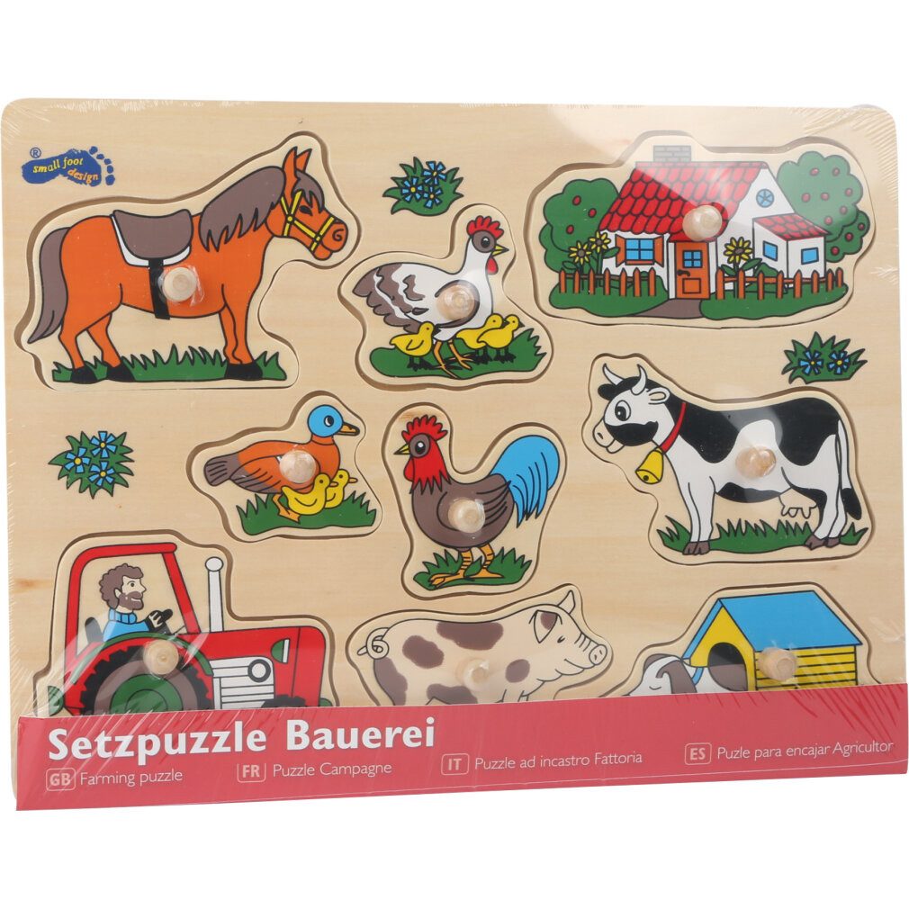 Spiel 1767 Setzpuzzle Bauerei aus Holz