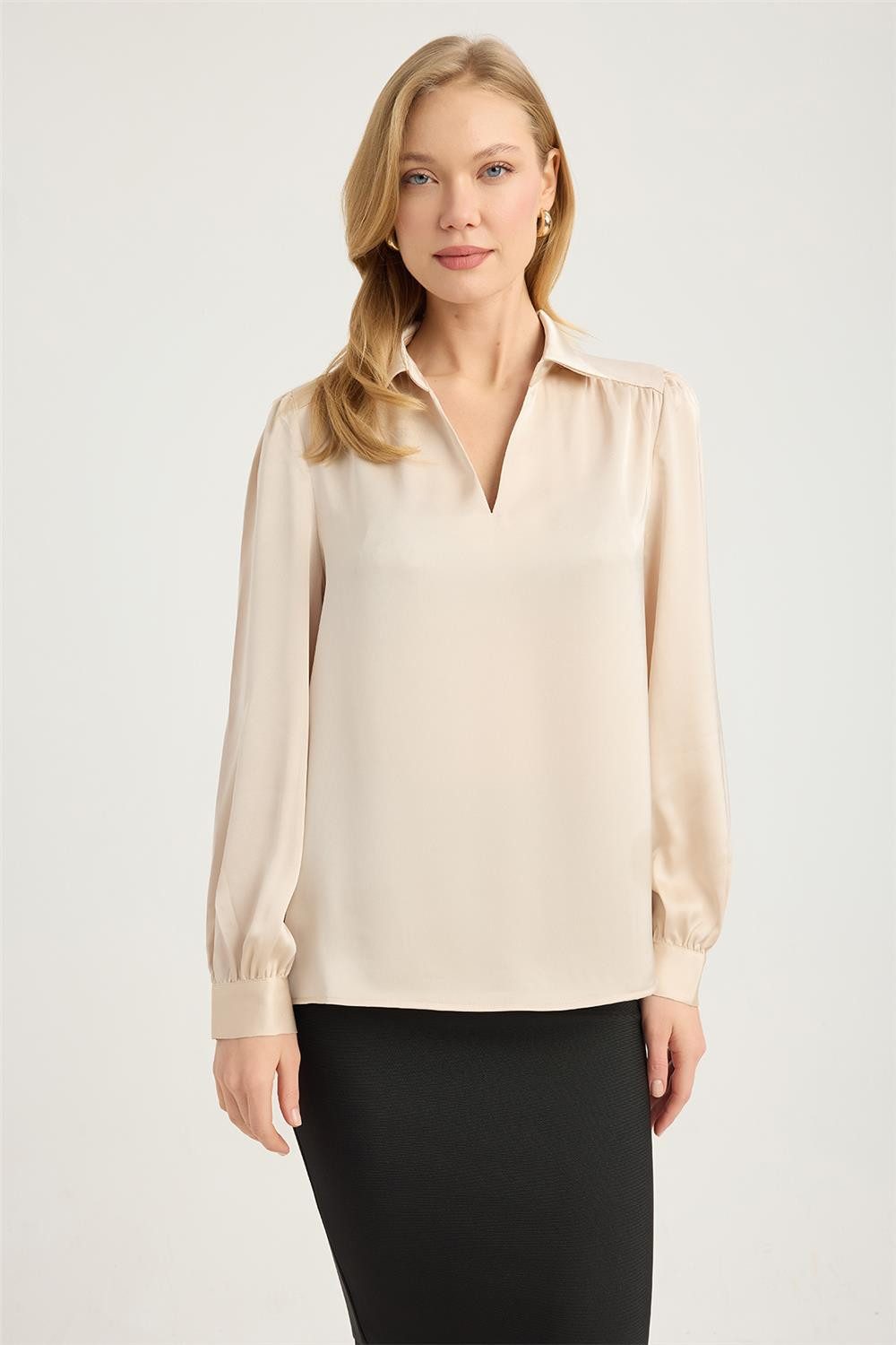 HomeStore Blusentop Bluse mit Kragen