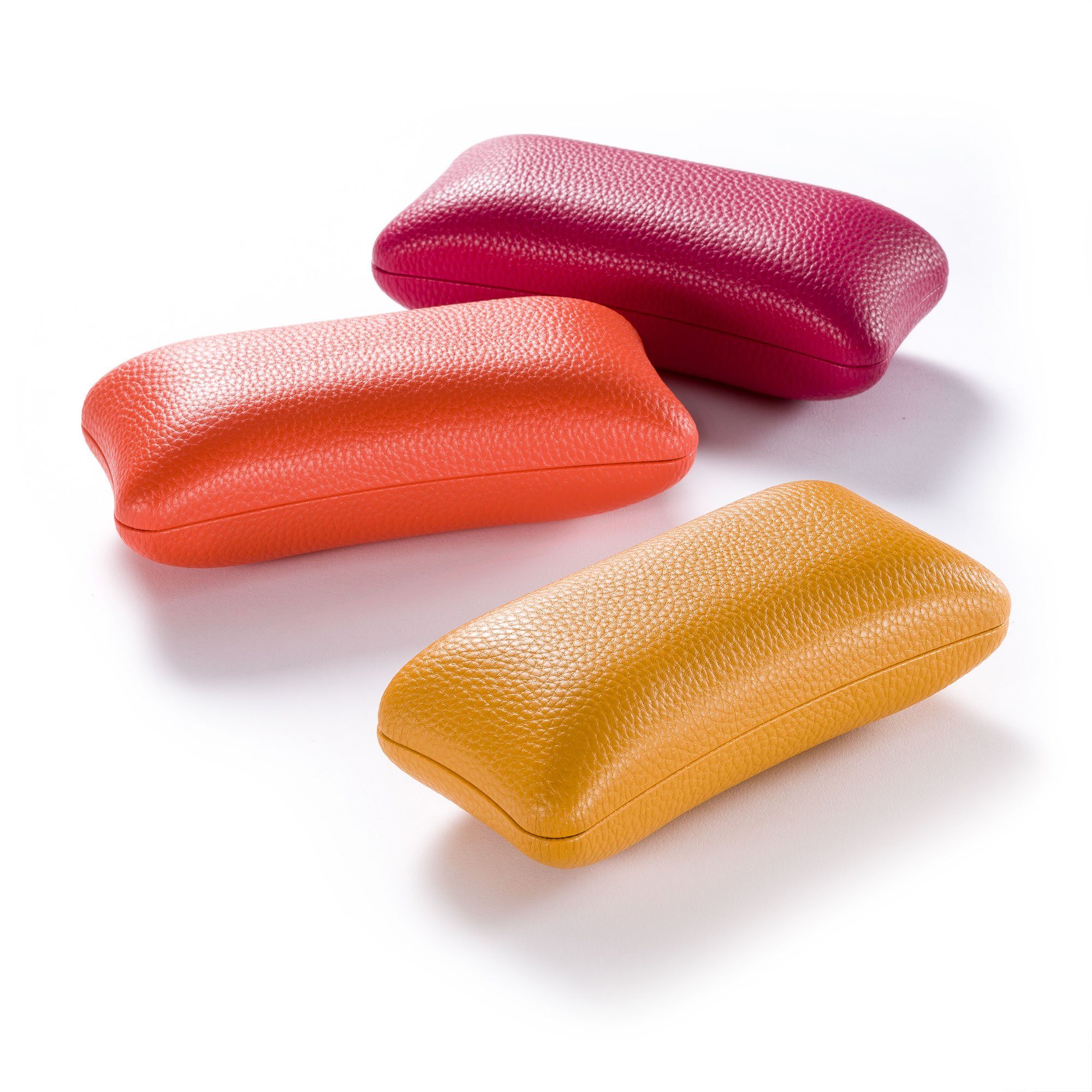 FEFI Brillenetui auch für große Sonnenbrillen - In außergewöhnlicher Form (Hardcase), inklusive Mikrofasertuch