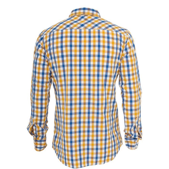 URBAN CLASSICS Langarmhemd Urban Classics Herren Tricolor Big Checked Shirt