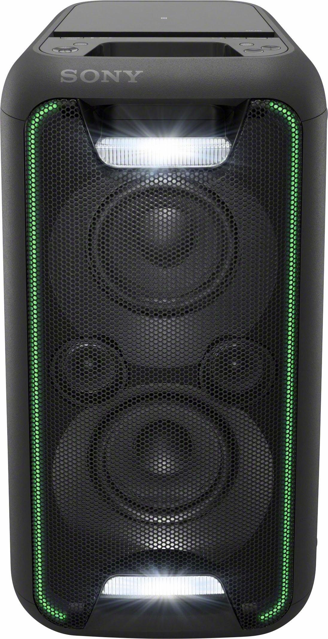 Sony GTK-XB5 One Box Party Soundsystem 200 W Ausgangsleistung, Extra Bass, Bluetooth, NFC, Licht und DJ-Effekte Rot 
