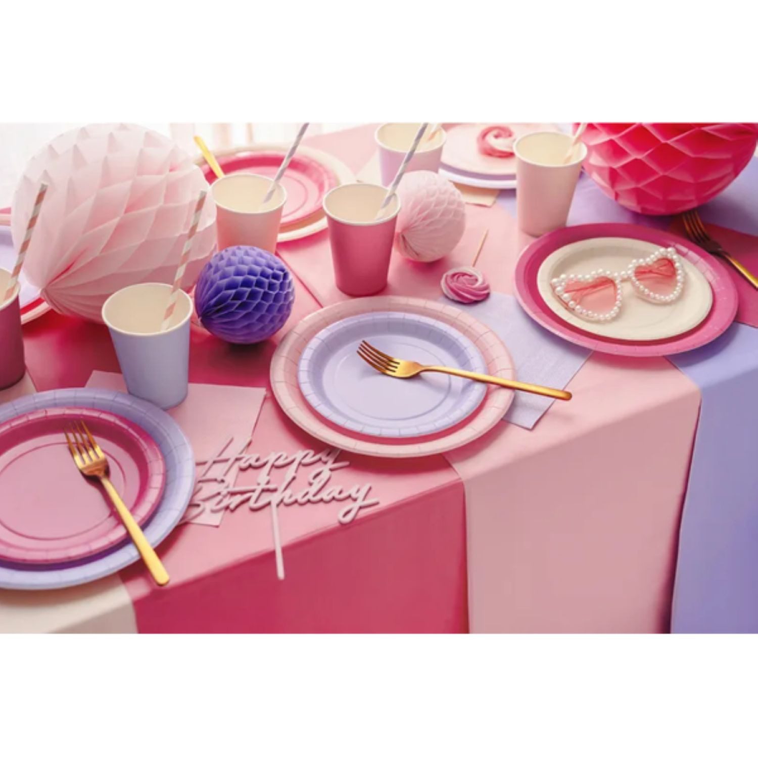 partydeco Einweggeschirr-Set Pappteller 23cm/6 Stk., Unifarben, Pappe