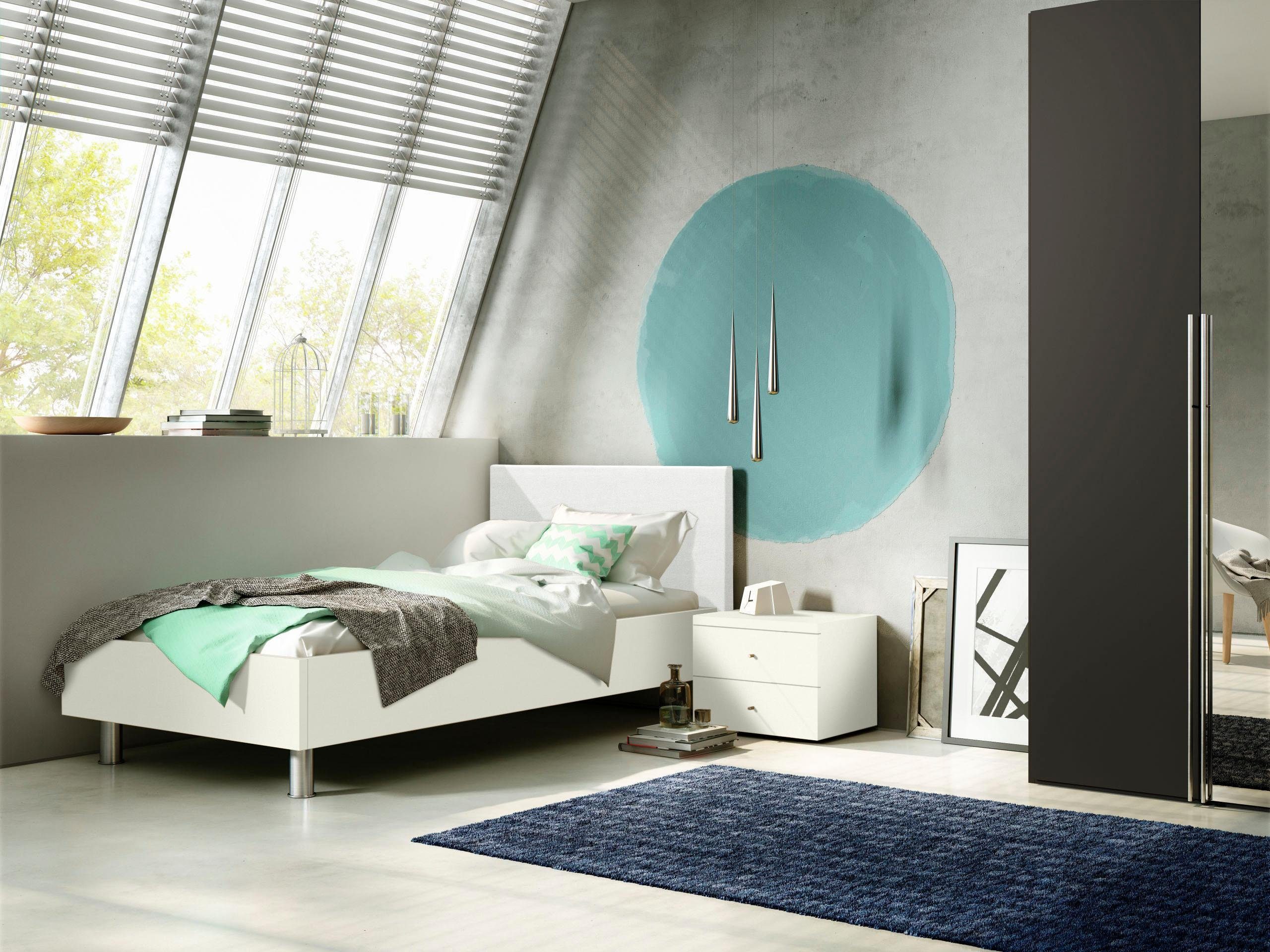 Now! by hülsta bett »now! time« mit polsterkopfteil in kunstleder ...