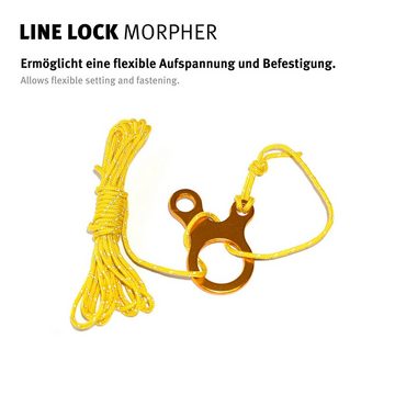 Wechsel Leine Seilspanner Morpher Set Dyneema Guy Line, Stopper 4x Spanner Abspannleine