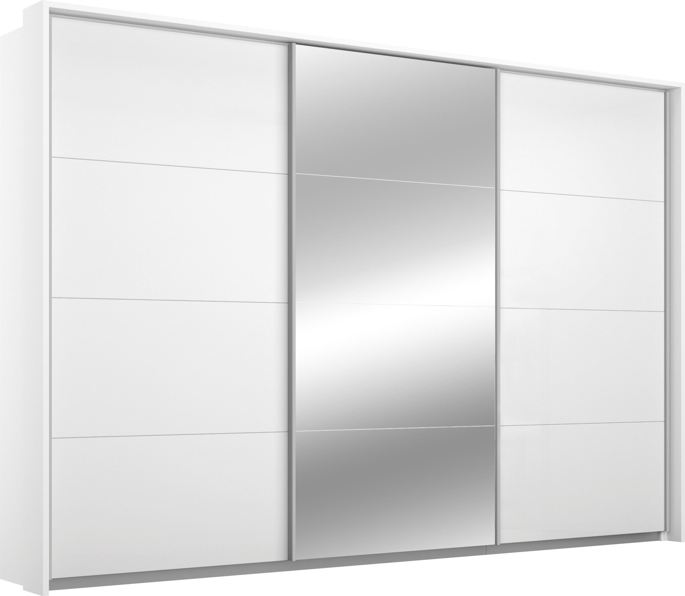 rauch Schwebetürenschrank Kleiderschrank Schrank Garderobe Wäscheschrank Ankleide KULMBACH (optional mit Beleuchtung, Breiten 278/368 cm Höhen 214/233 cm) mit umfangreicher Innenausstattung und Passepartout MADE IN GERMANY