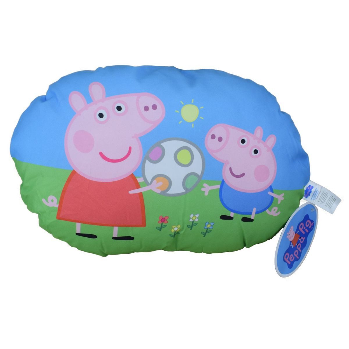 Carbotex Dekokissen Kuschelkissen 37x34cm Peppa Pig, George Wutz Dekokissen Couch Kinder